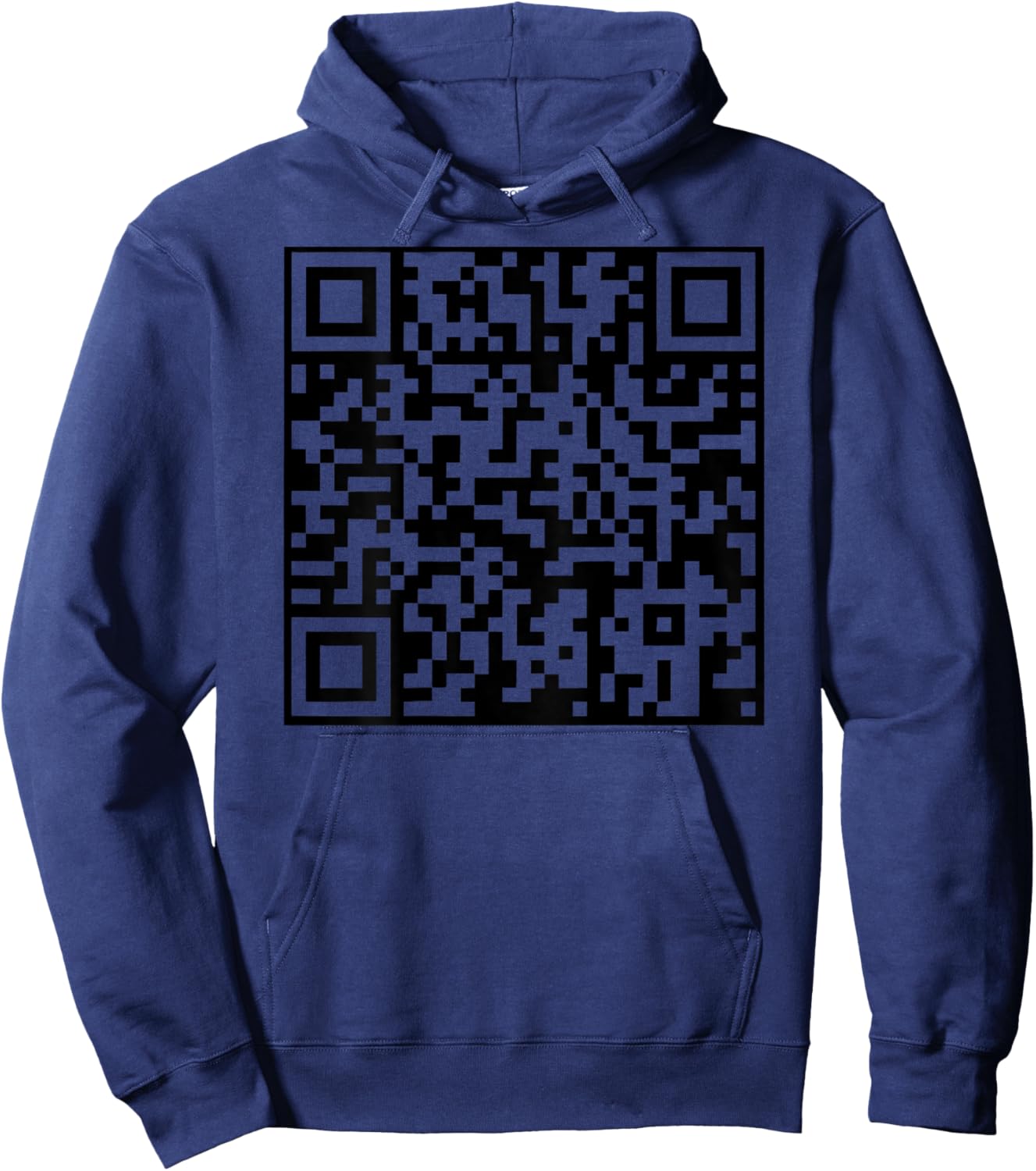 Funny QR President Trump Dance Code (on Back) Hoodie - Hoodie | Navy
