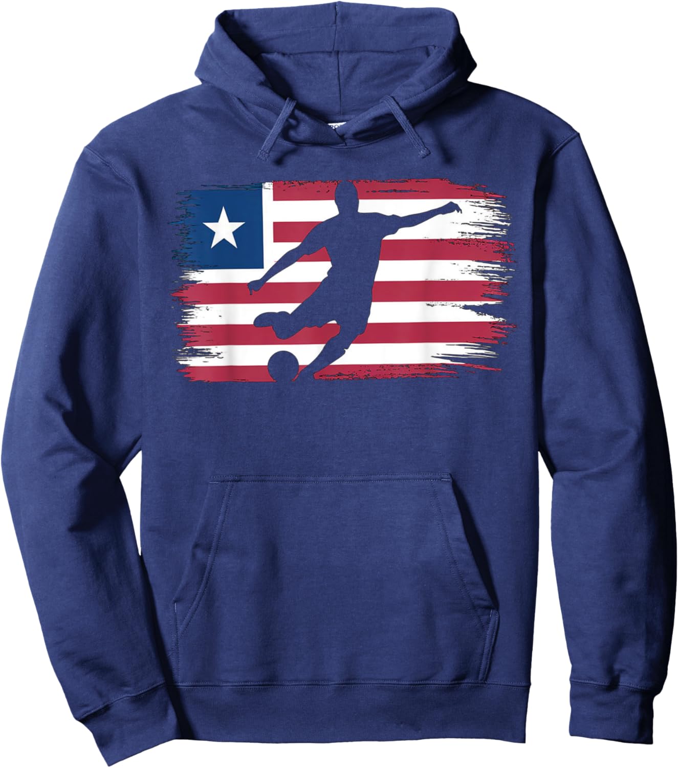 Liberia Soccer Hoodie - Hoodie | Navy
