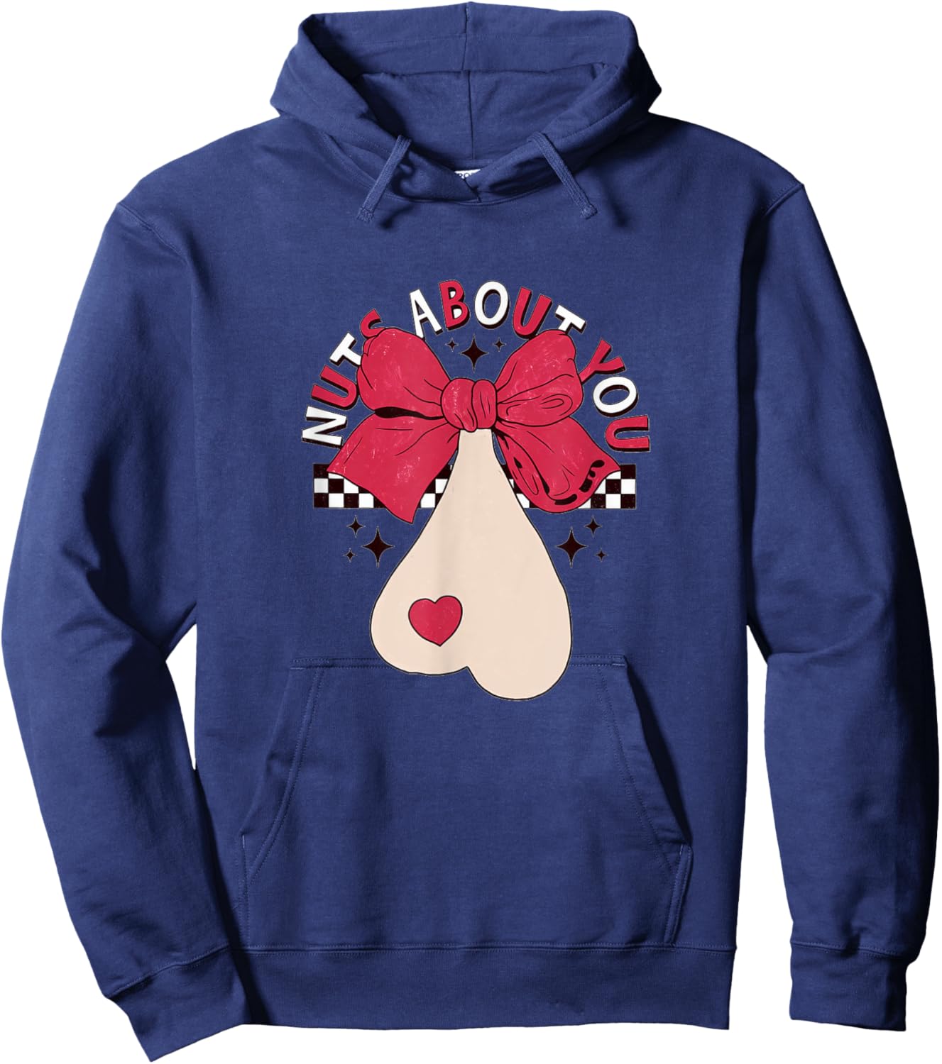 Nuts About You - Funny Valentine Adult Joke Hoodie - Hoodie | Navy