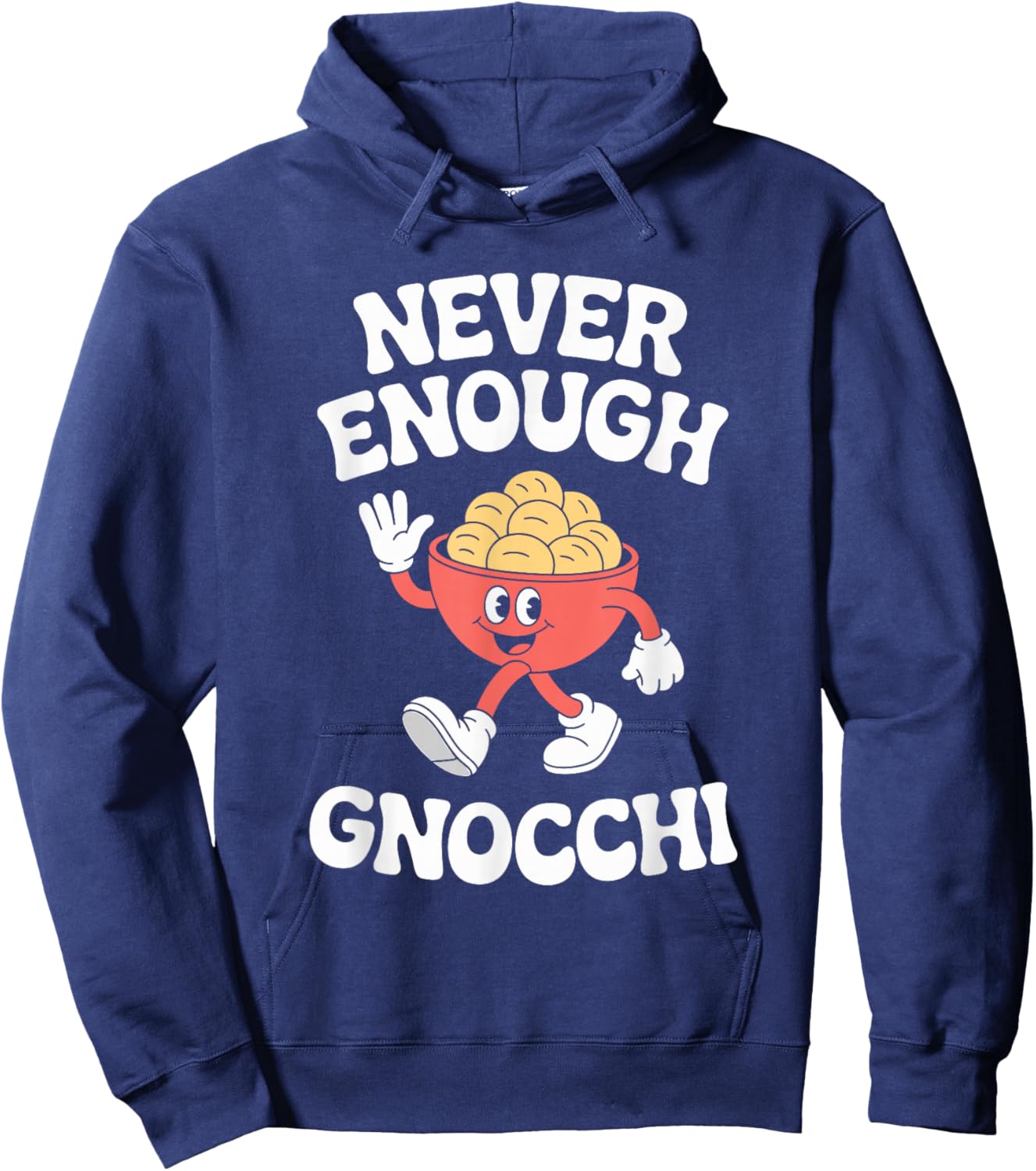 Funny Gnocchi Retro Hoodie - Hoodie | Navy