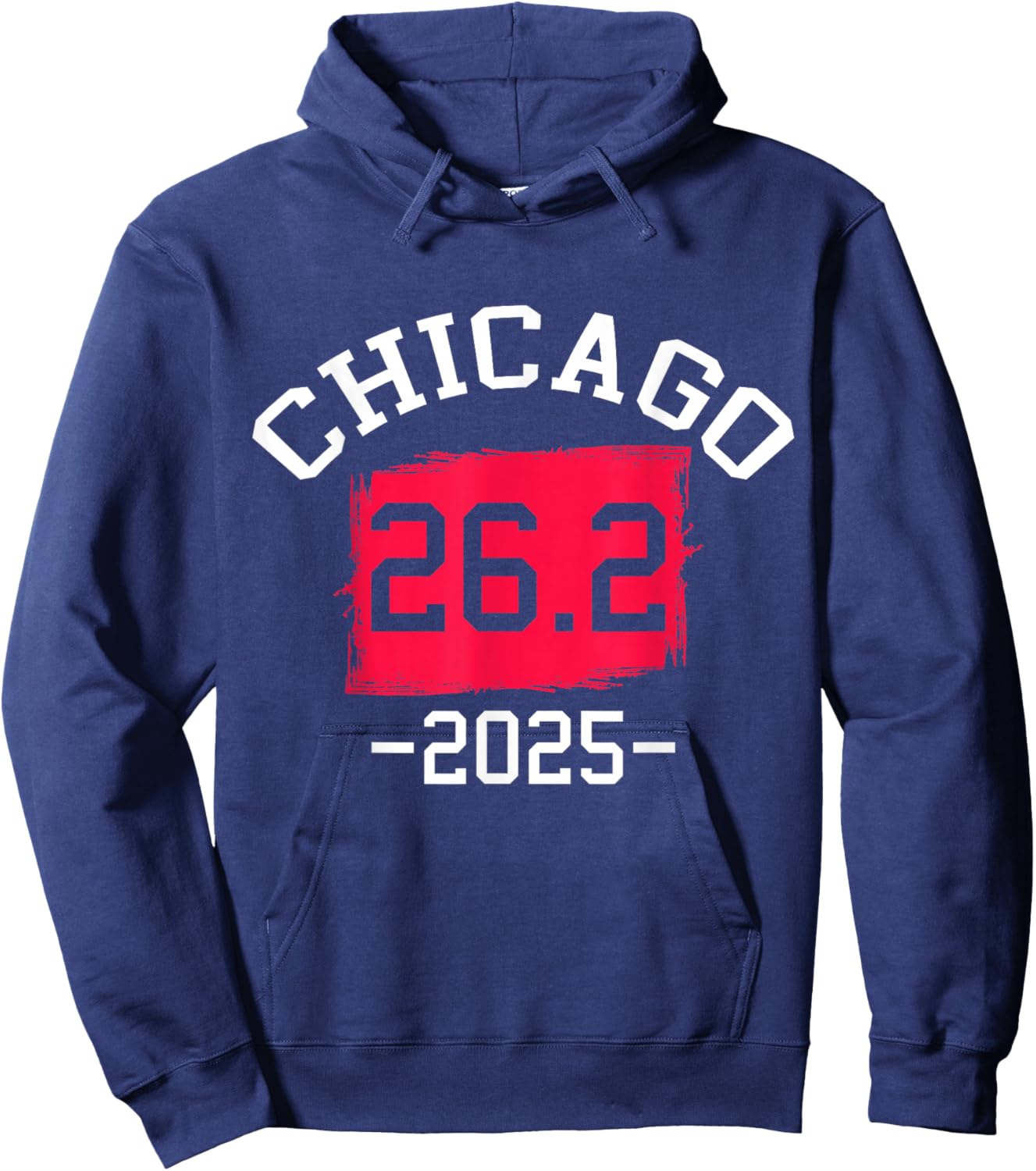 Chicago 26.2 2025 Marathon Marathoner Running Hoodie - Hoodie | Navy