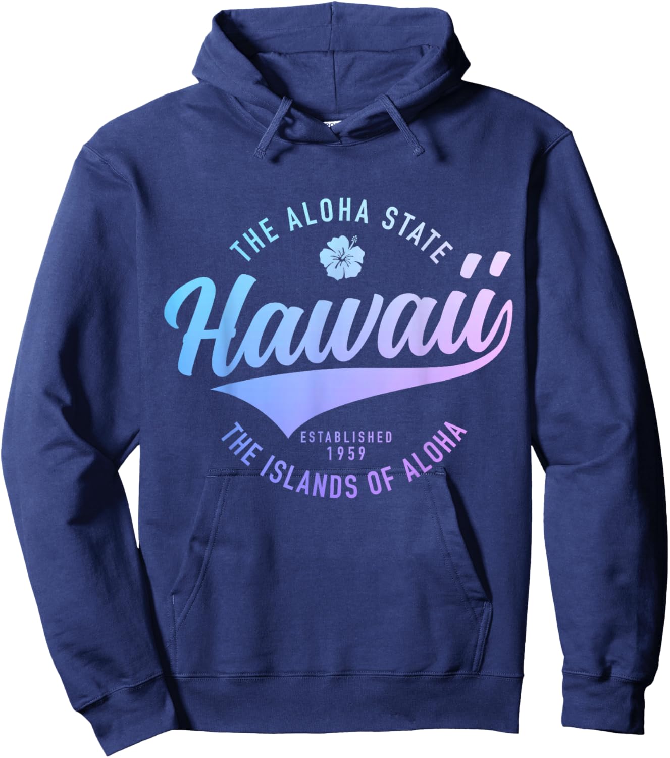 Hawaii The Aloha State Souvenir Vintage Hoodie - Hoodie | Navy