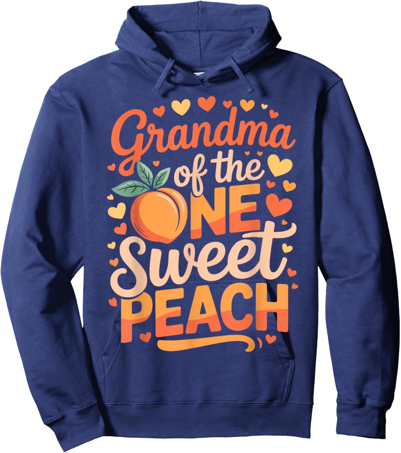 Grandma of The One Sweet Peach Family Matching Hoodie - Hoodie | Navy