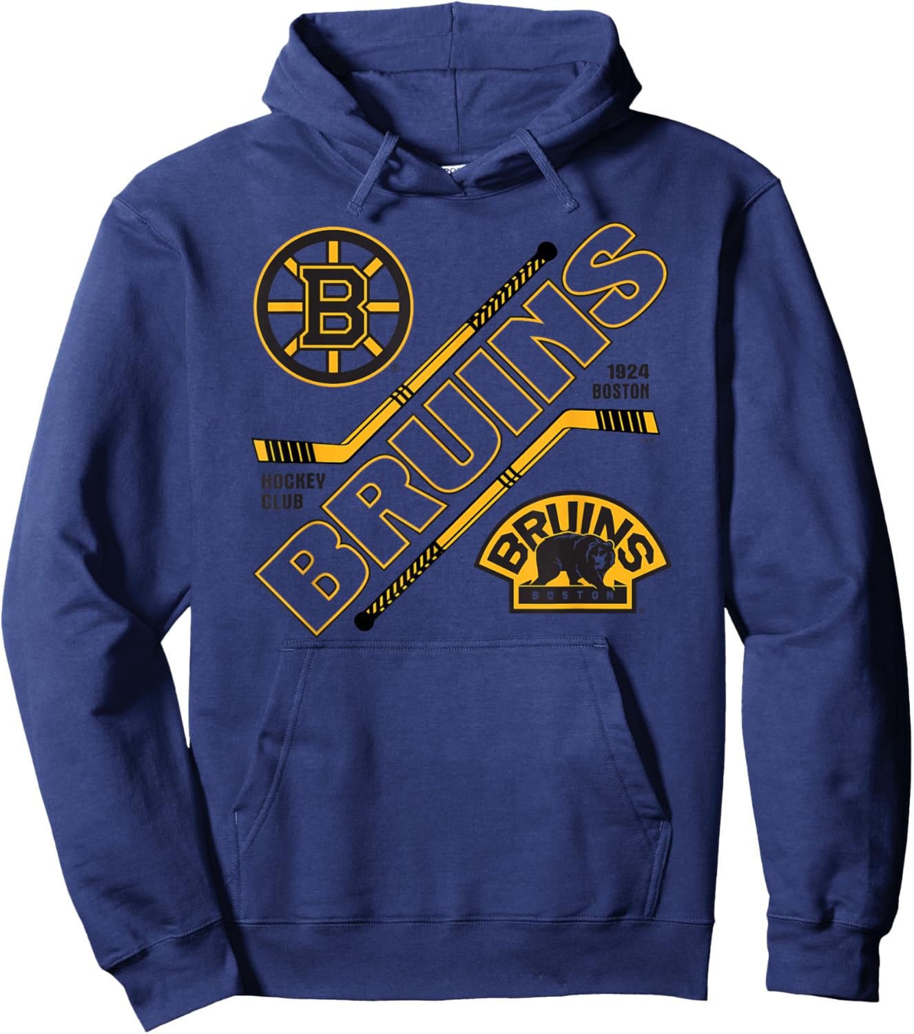 Boston Bruins Force White Officially Licensed Hoodie - Hoodie | Navy