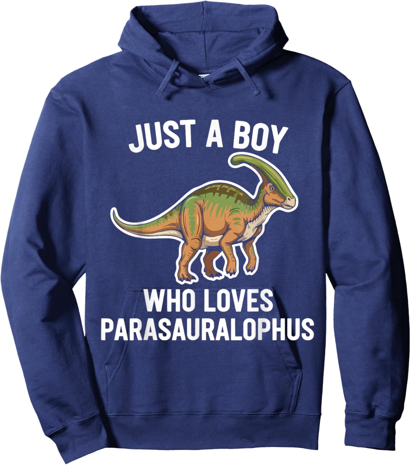 Just a Boy Who Loves Parasaurolophus Hoodie - Hoodie | Navy