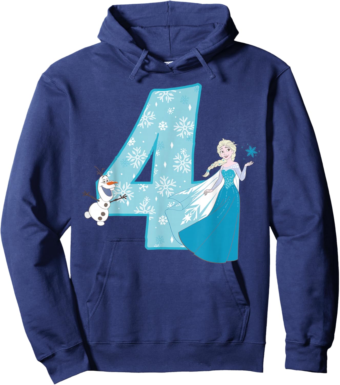 Frozen Elsa 4 Geburtstag Hoodie - Hoodie | Navy