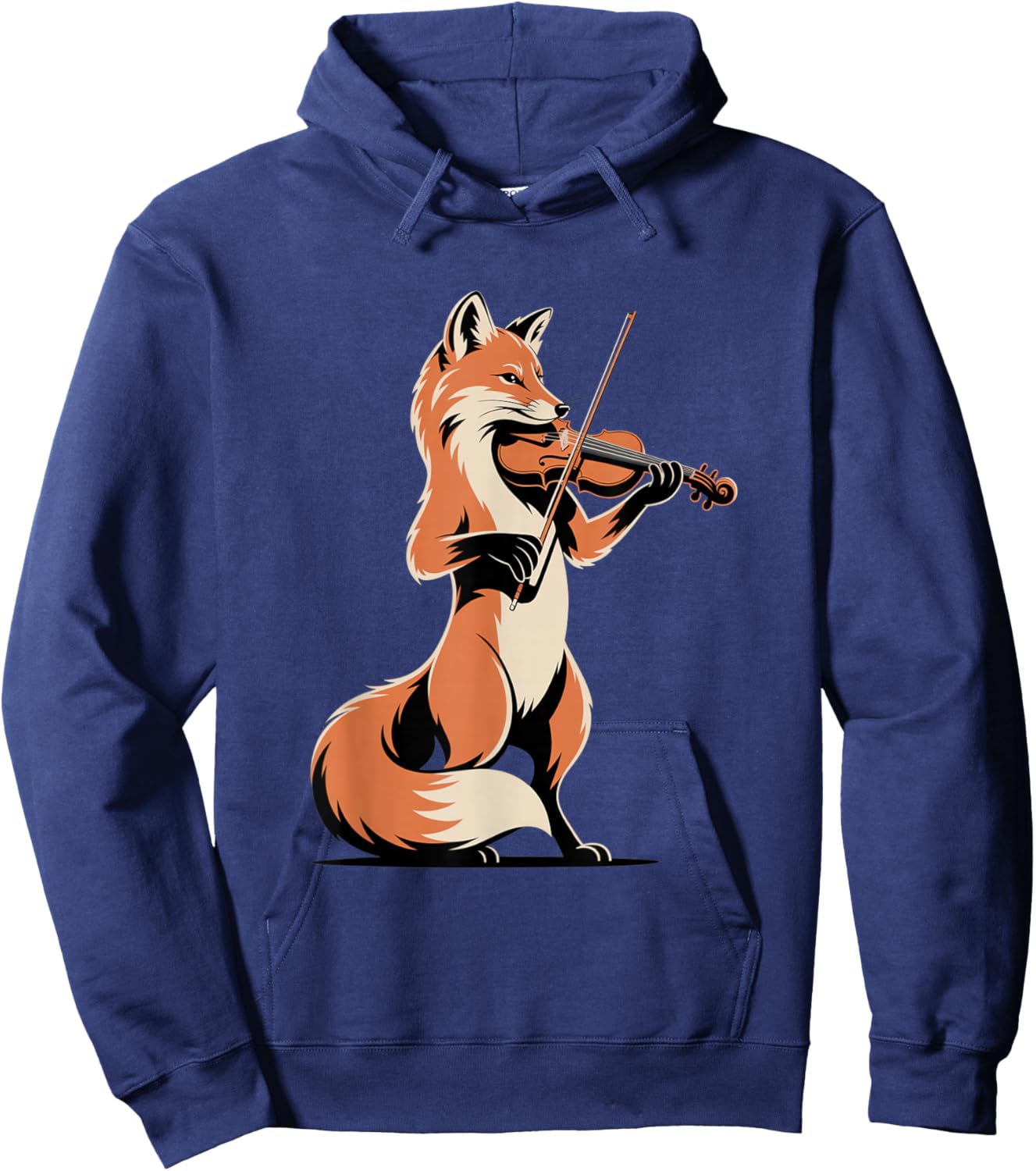 Violin Playing Fox Cute Music Orchestra Fantasy Hoodie - Hoodie | Navy