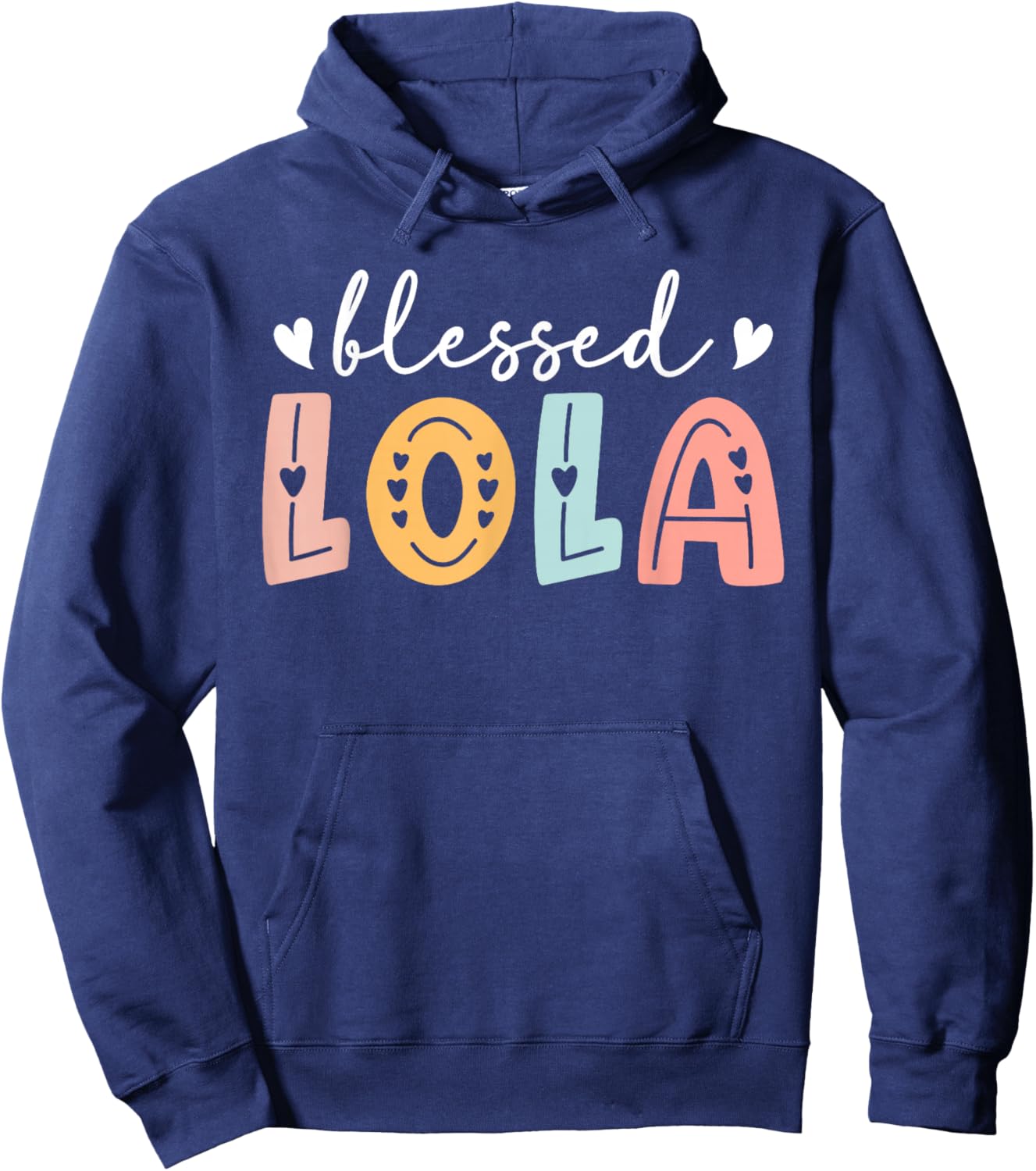 Blessed Lola Grandma Lola Grandmother Hoodie - Hoodie | Navy
