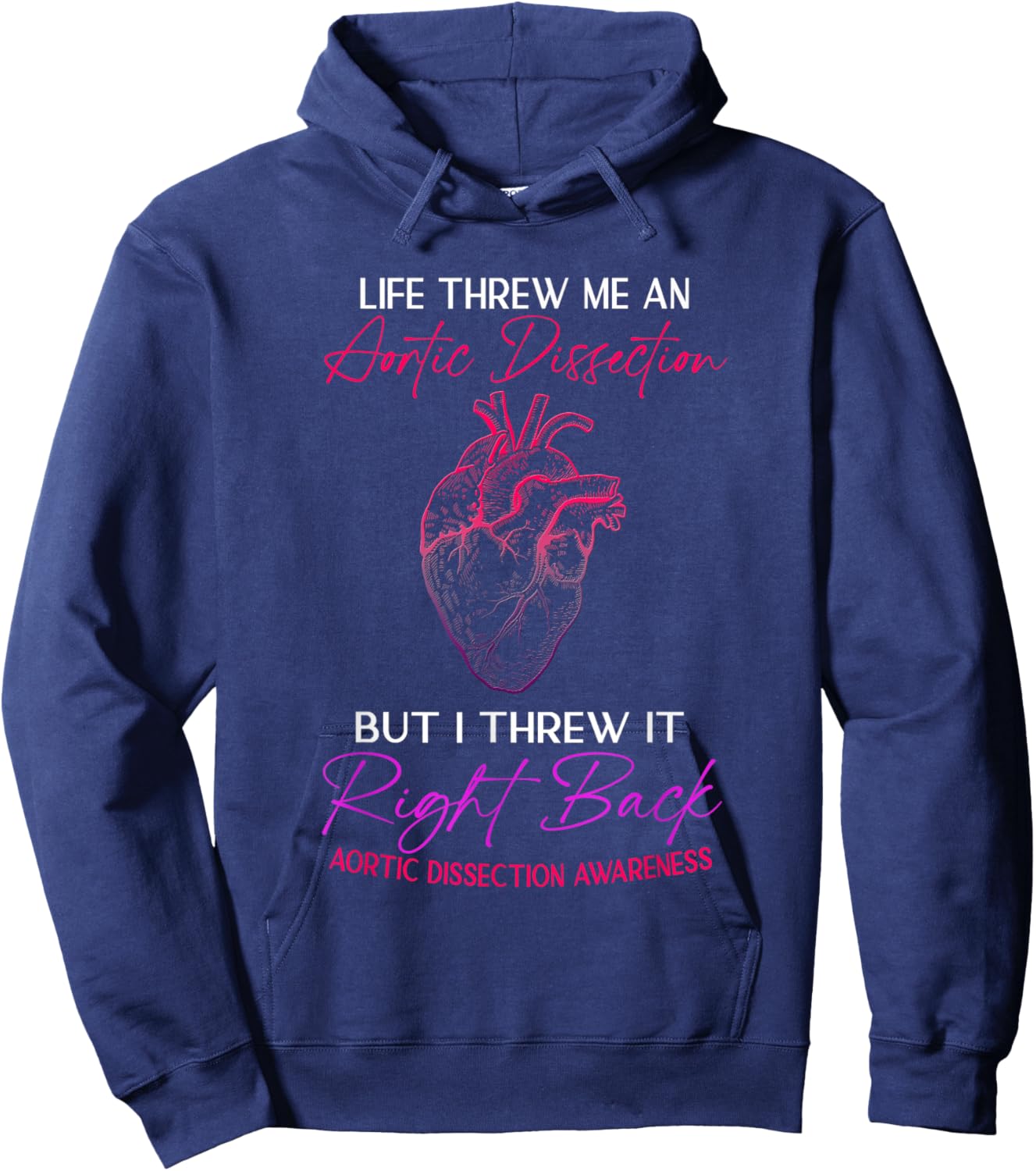 Aortic Dissection Survivor Hoodie - Hoodie | Navy