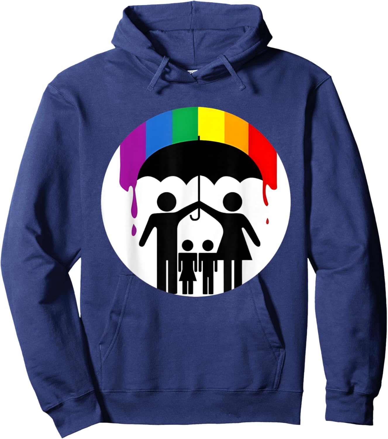 Rainbow Patriot Umbrella Hoodie - Hoodie | Navy