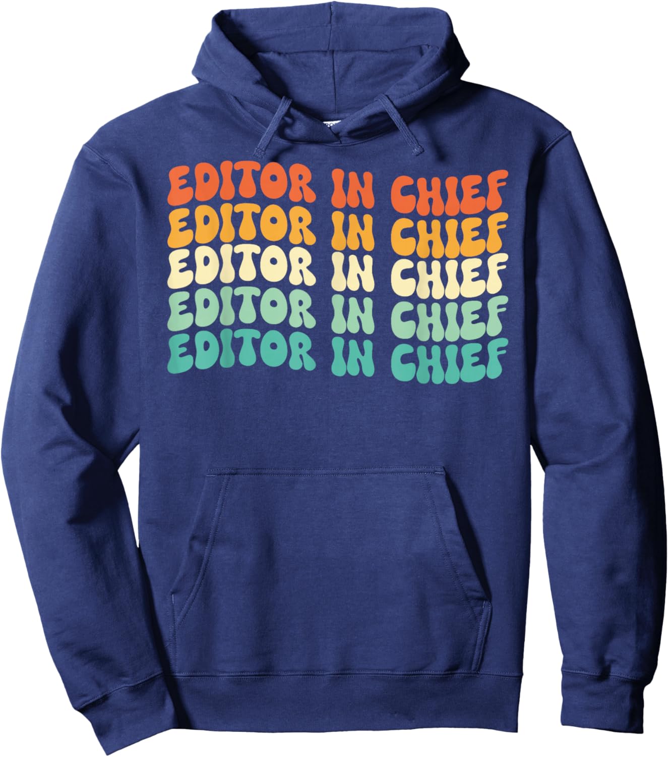 Groovy Editor In Chief Job Title Hoodie - Hoodie | Navy