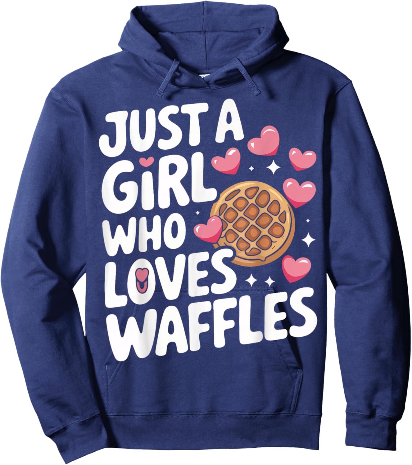 Waffles Just A Girl Who Loves Waffles Hoodie - Hoodie | Navy