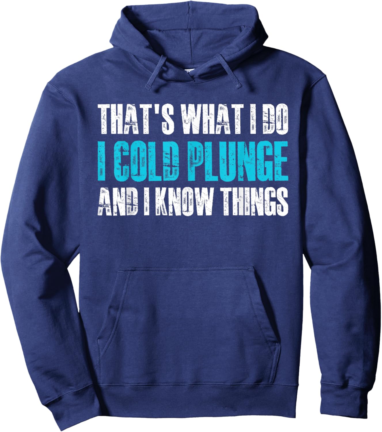 Thats What I Do I Cold Plunge And I Know Things Hoodie - Hoodie | Navy