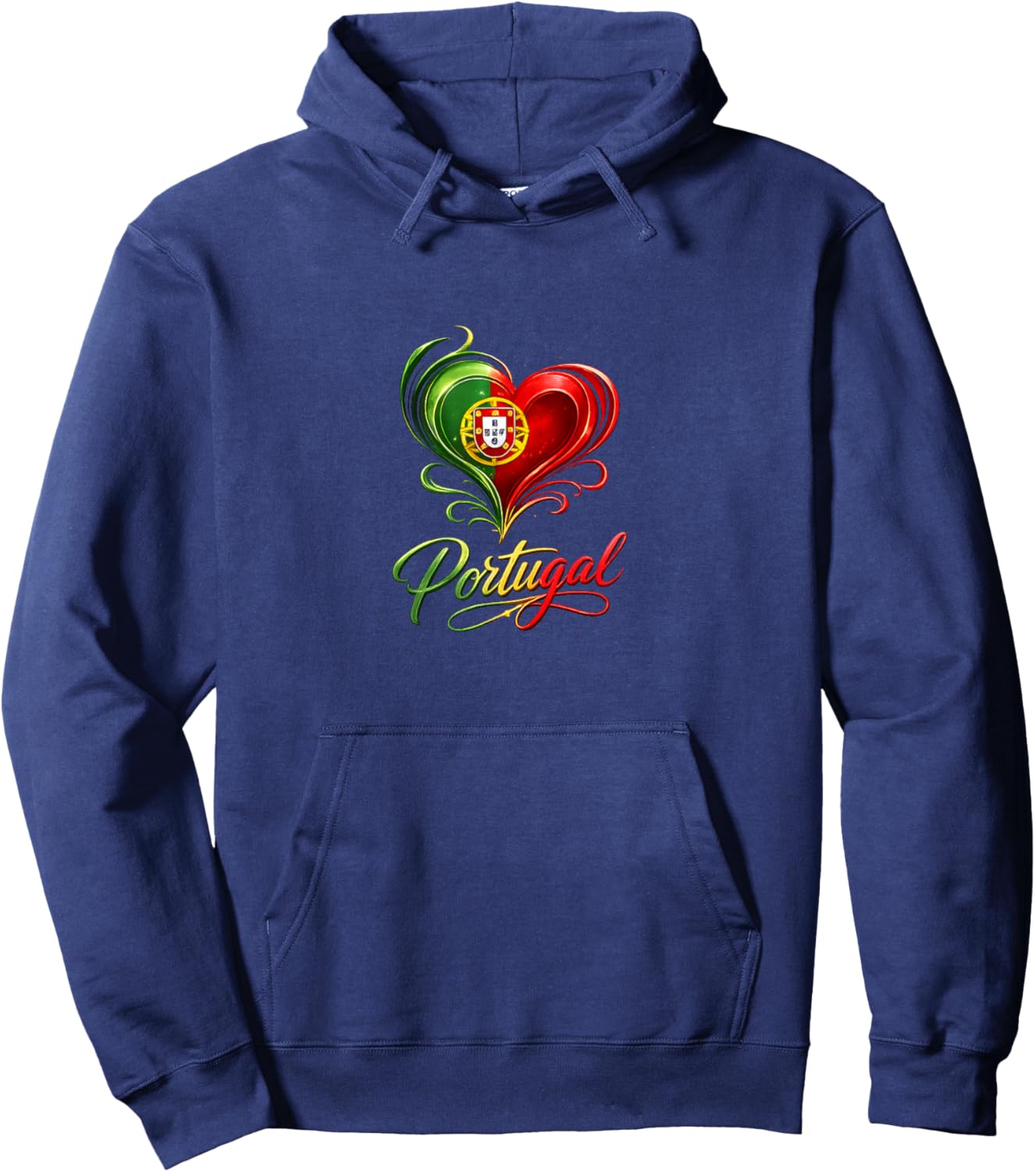 Portugal Heart Love Hoodie - Hoodie | Navy