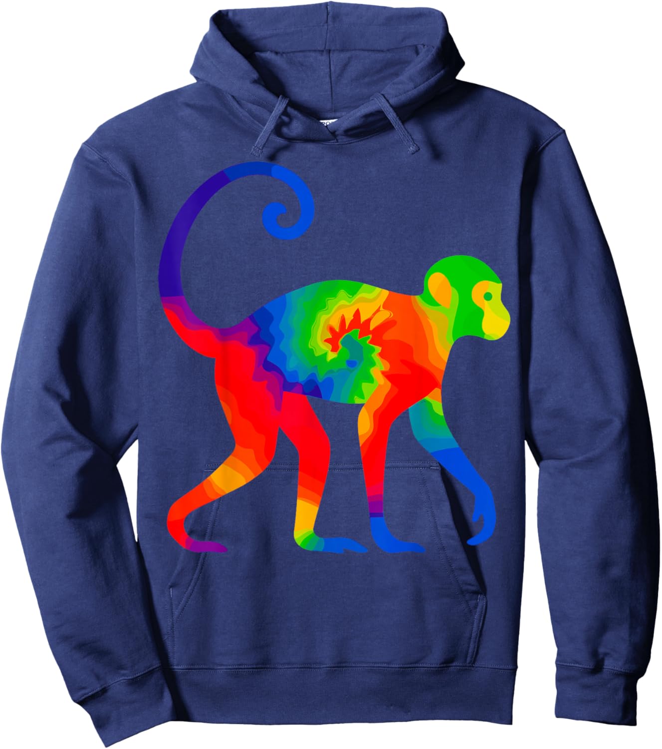 Tie-Dye Monkey Hoodie - Hoodie | Navy