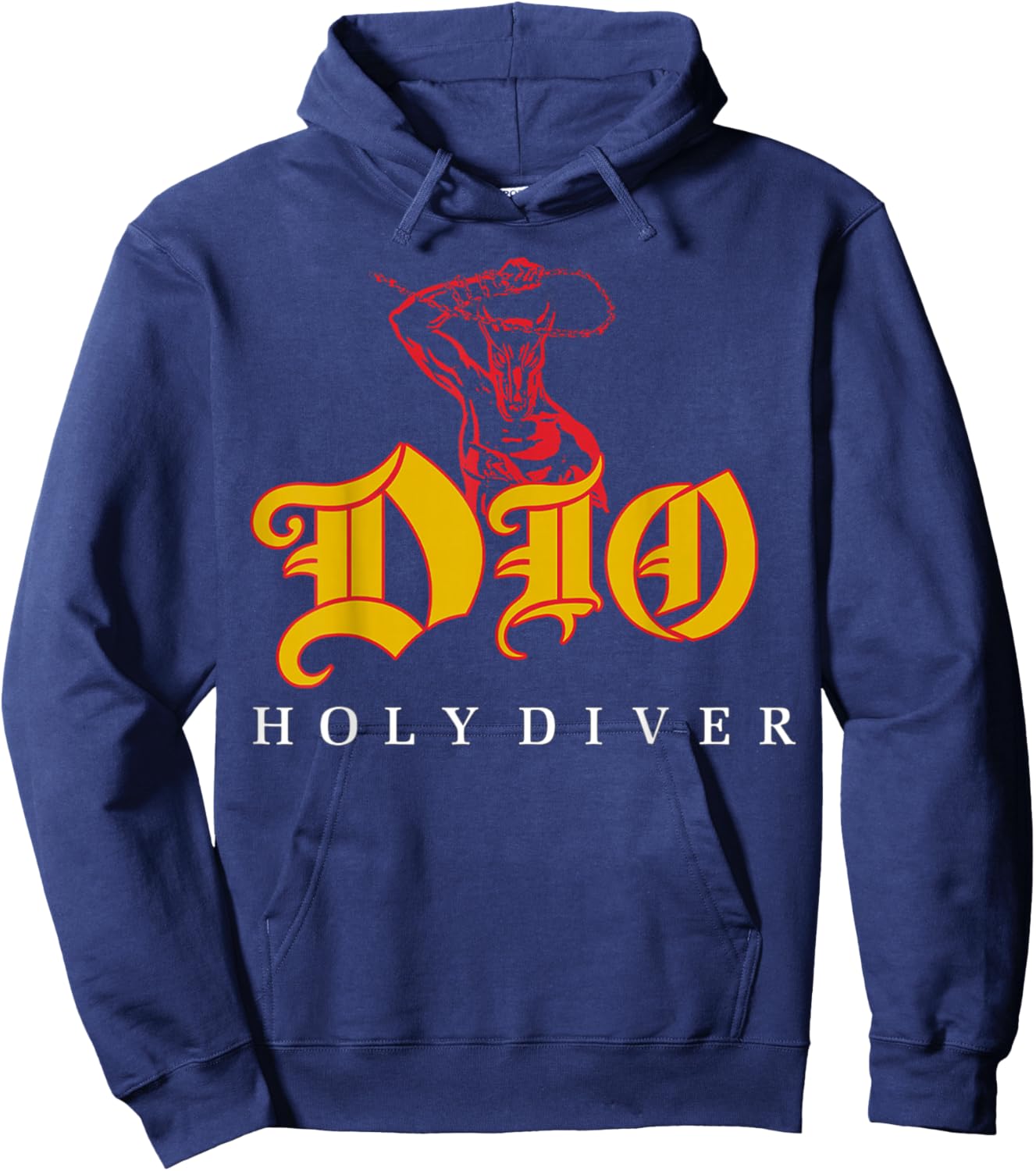 Dio – Holy Diver on Black Hoodie - Hoodie | Navy