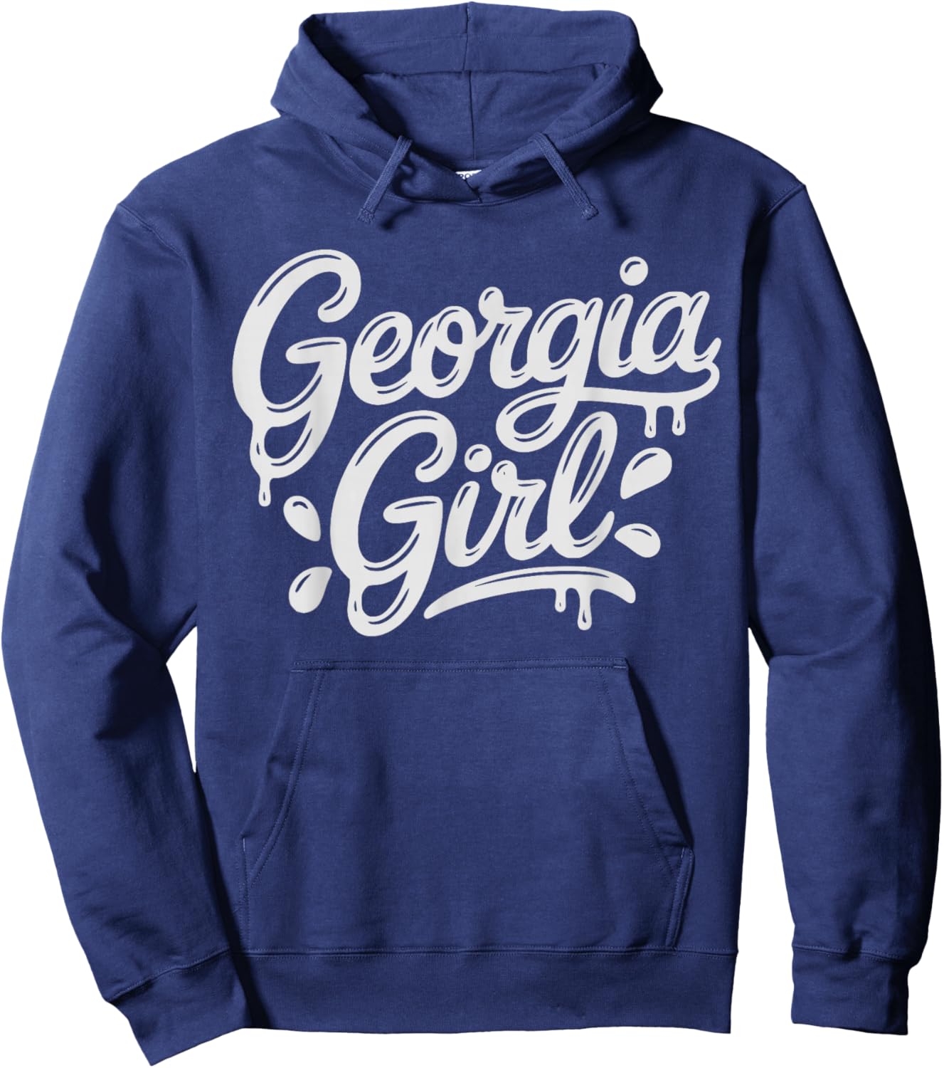 Georgia Girl State Grunge Local GA Girls Hoodie - Hoodie | Navy