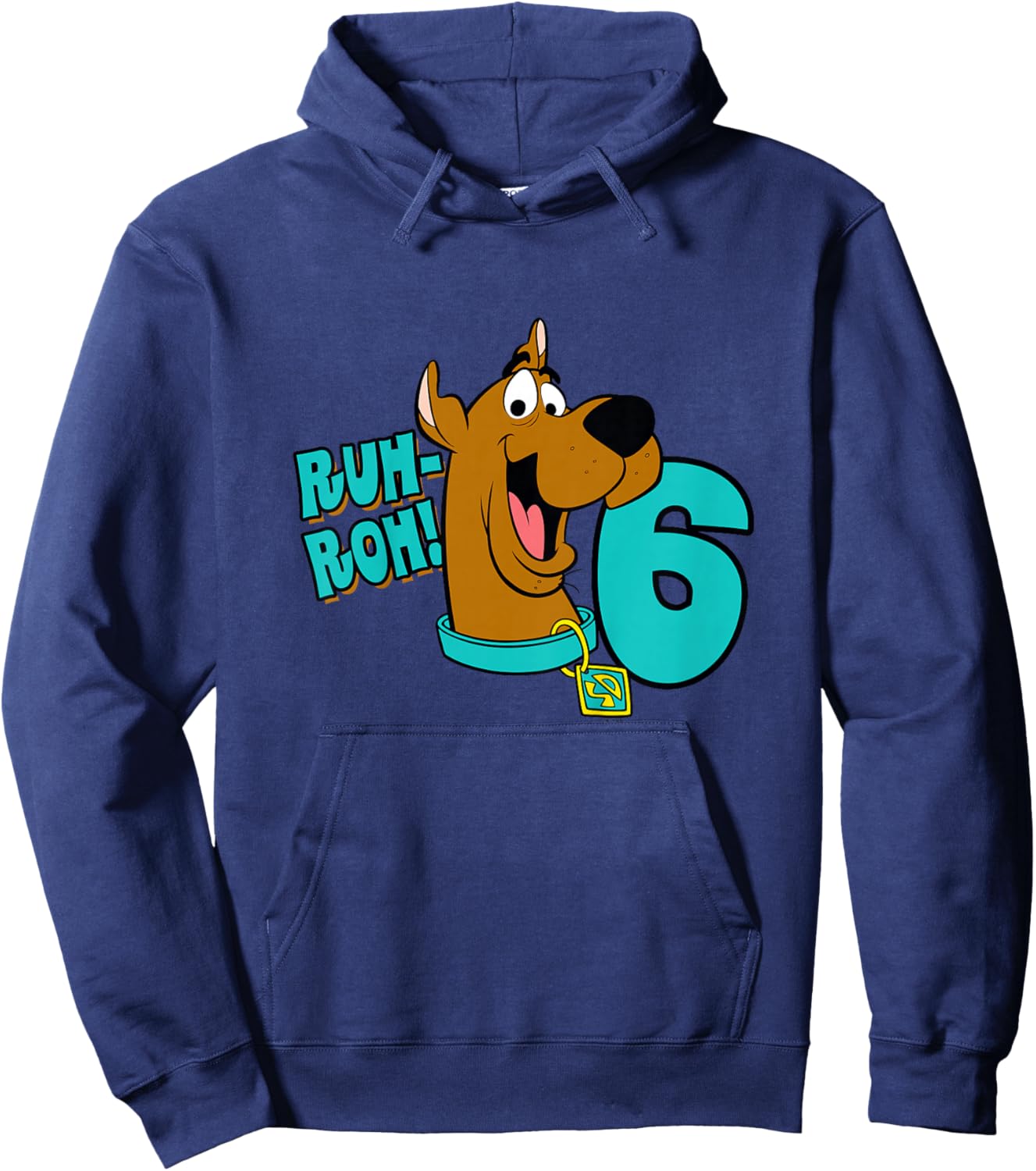 Kids Scooby-Doo 6th Birthday Ruh-Roh! I'm 6! Hoodie - Hoodie | Navy