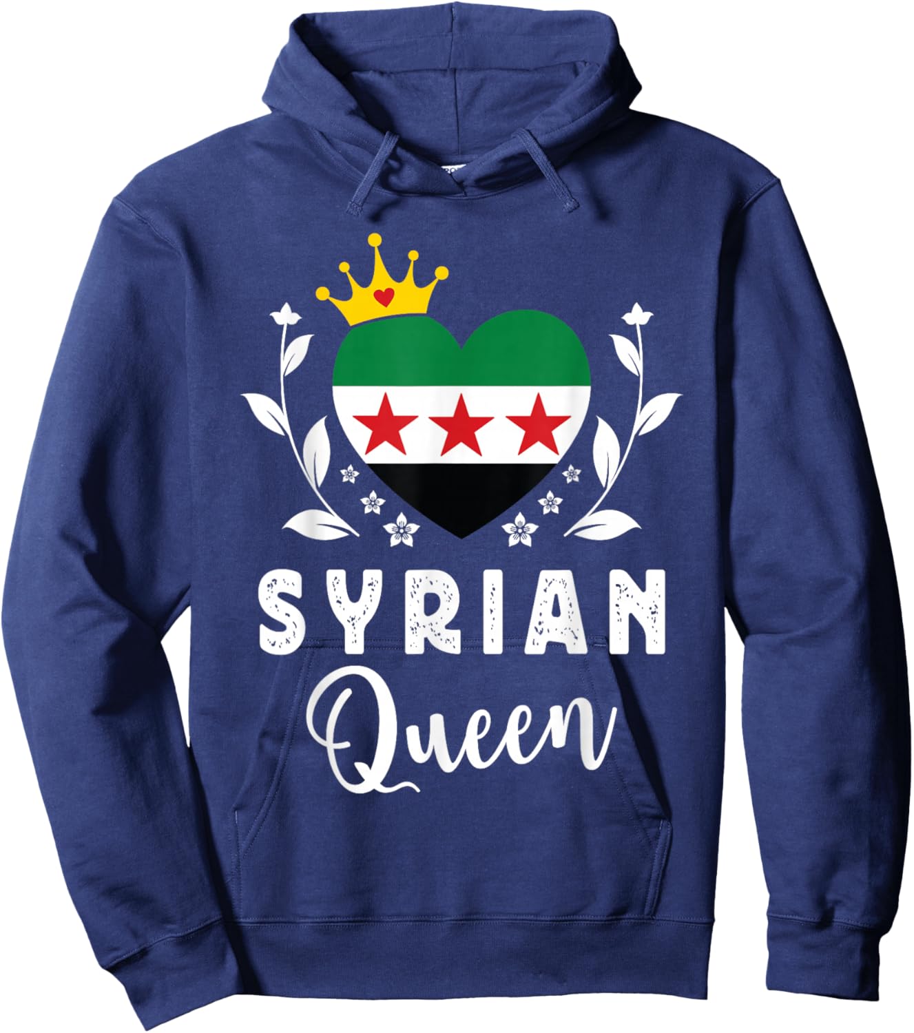 Syrian Queen Syria Flag Proud Syrian Woman Hoodie - Hoodie | Navy