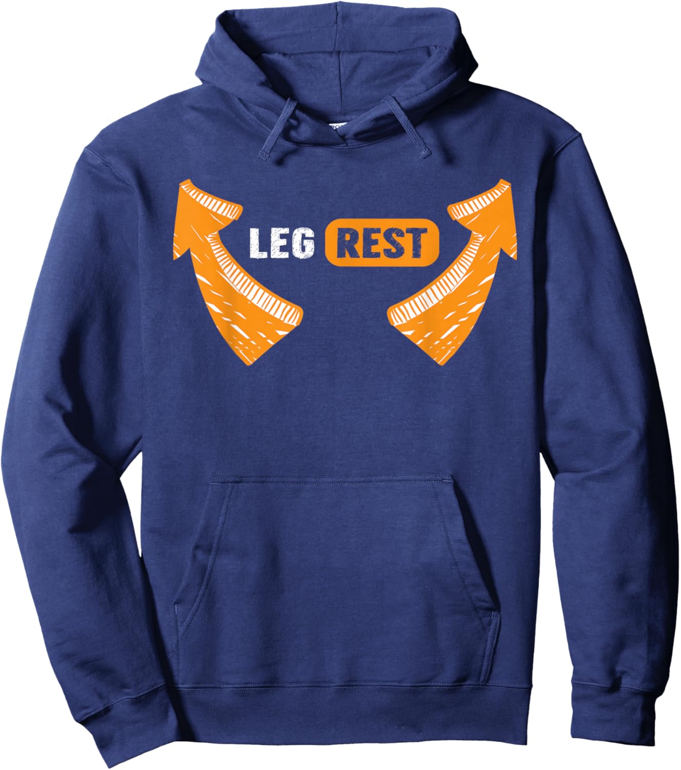Leg Rest Funny Arrows Leg Rest Text Hoodie - Hoodie | Navy