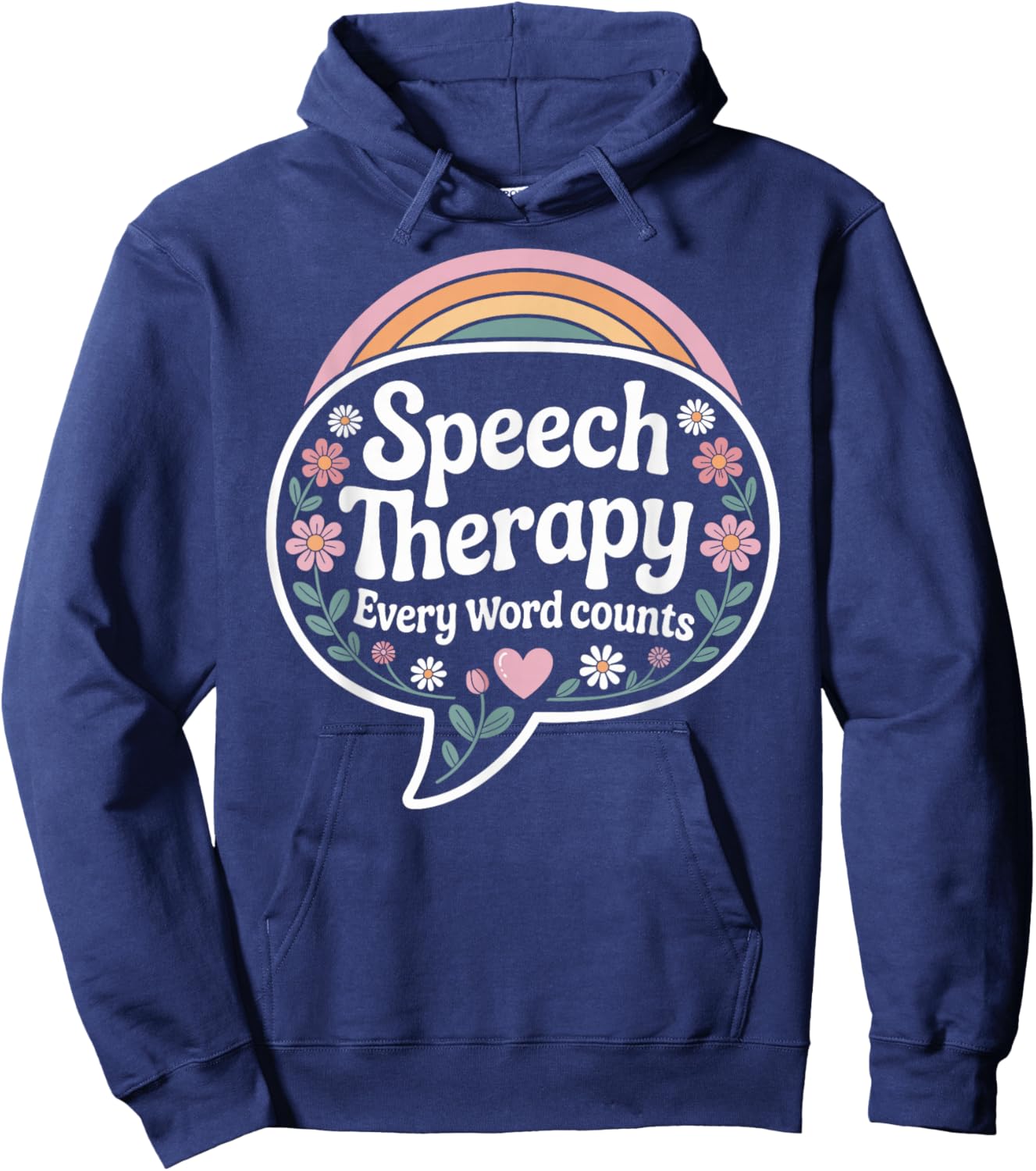 Speech Therapy Every Word Counts SLP Hoodie - Hoodie | Navy