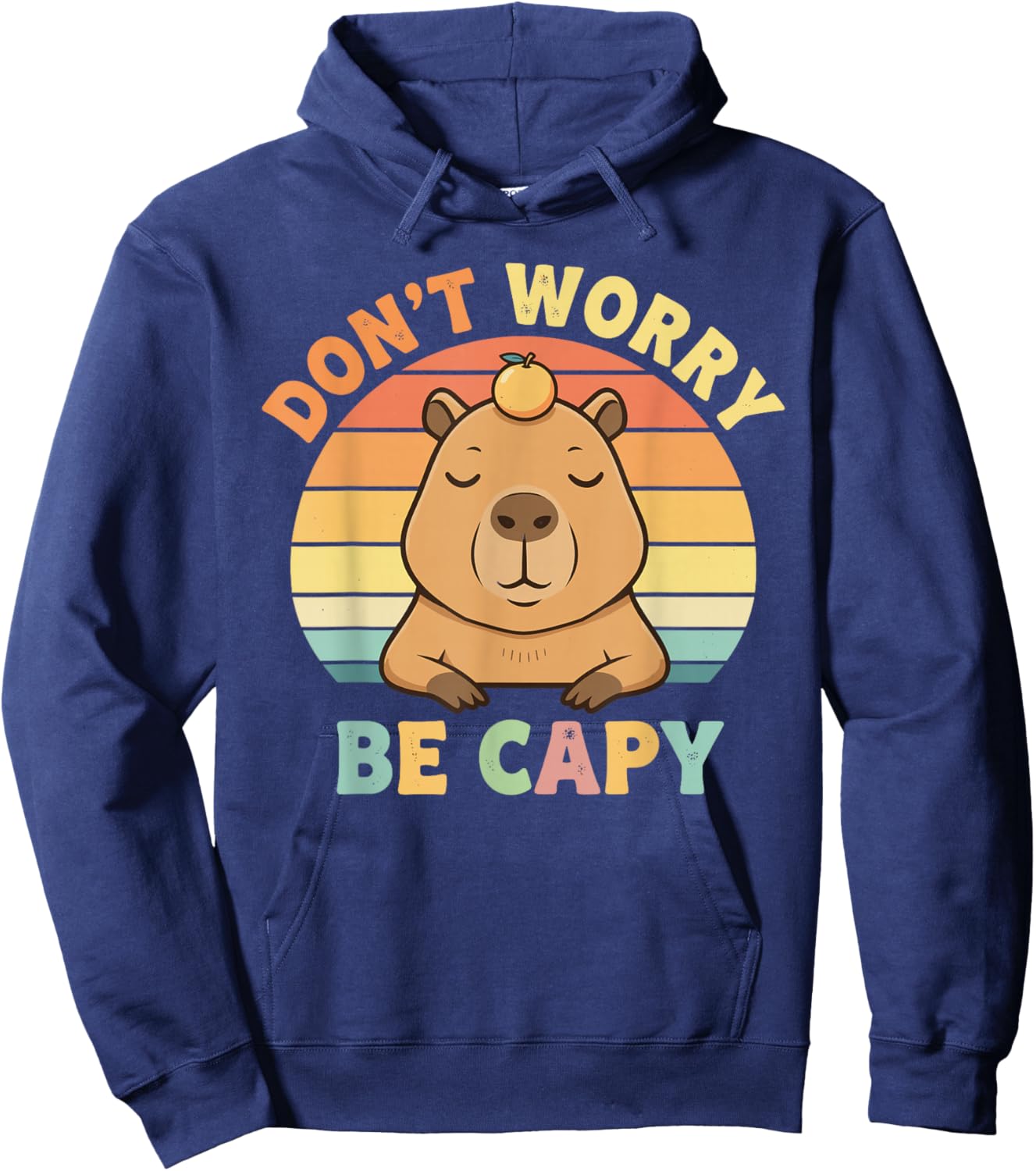 Dont Worry Be Capy Capybara Hoodie - Hoodie | Navy