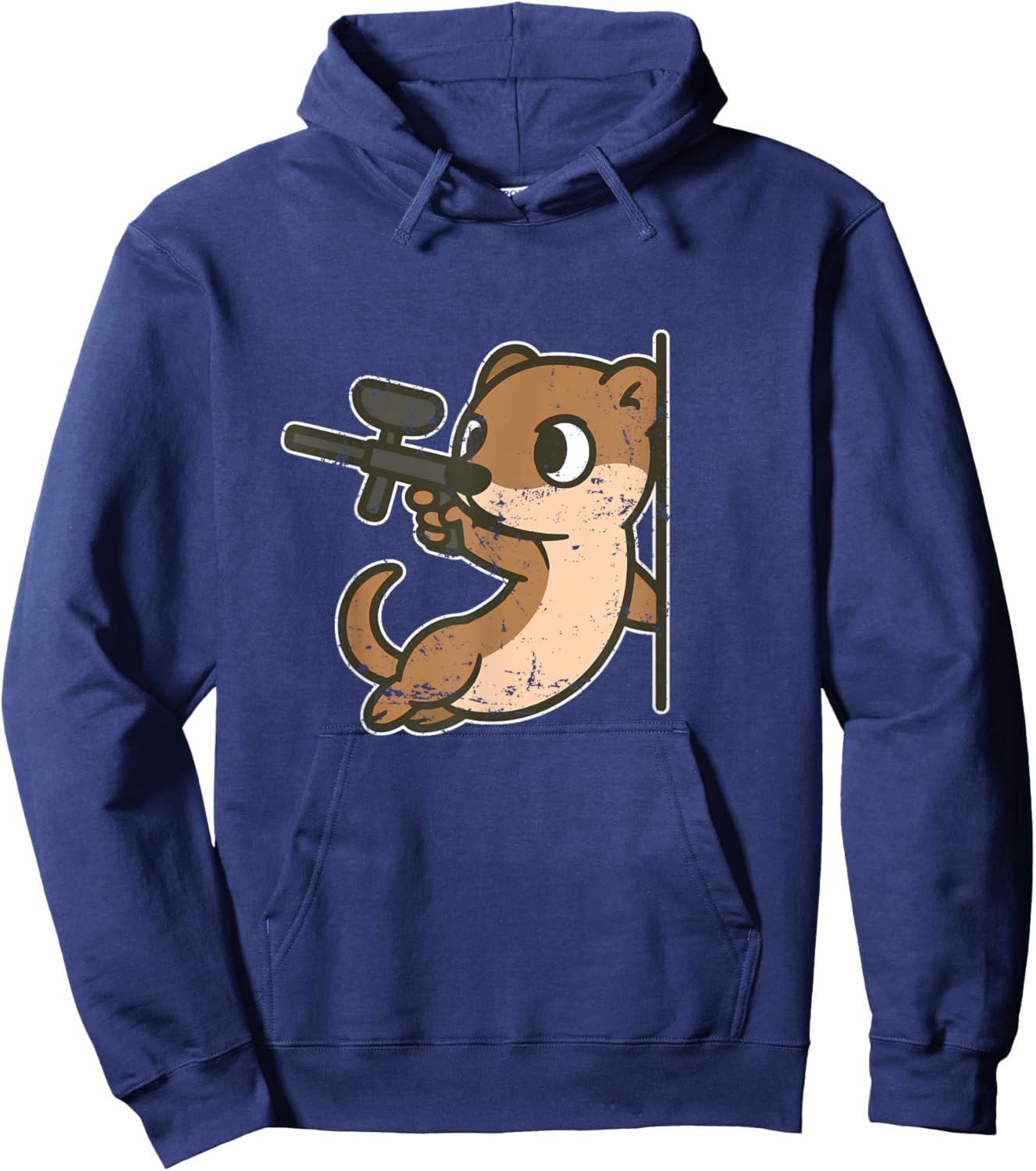 Couverture de Mascotte de Paintball belette Hoodie - Hoodie | Navy