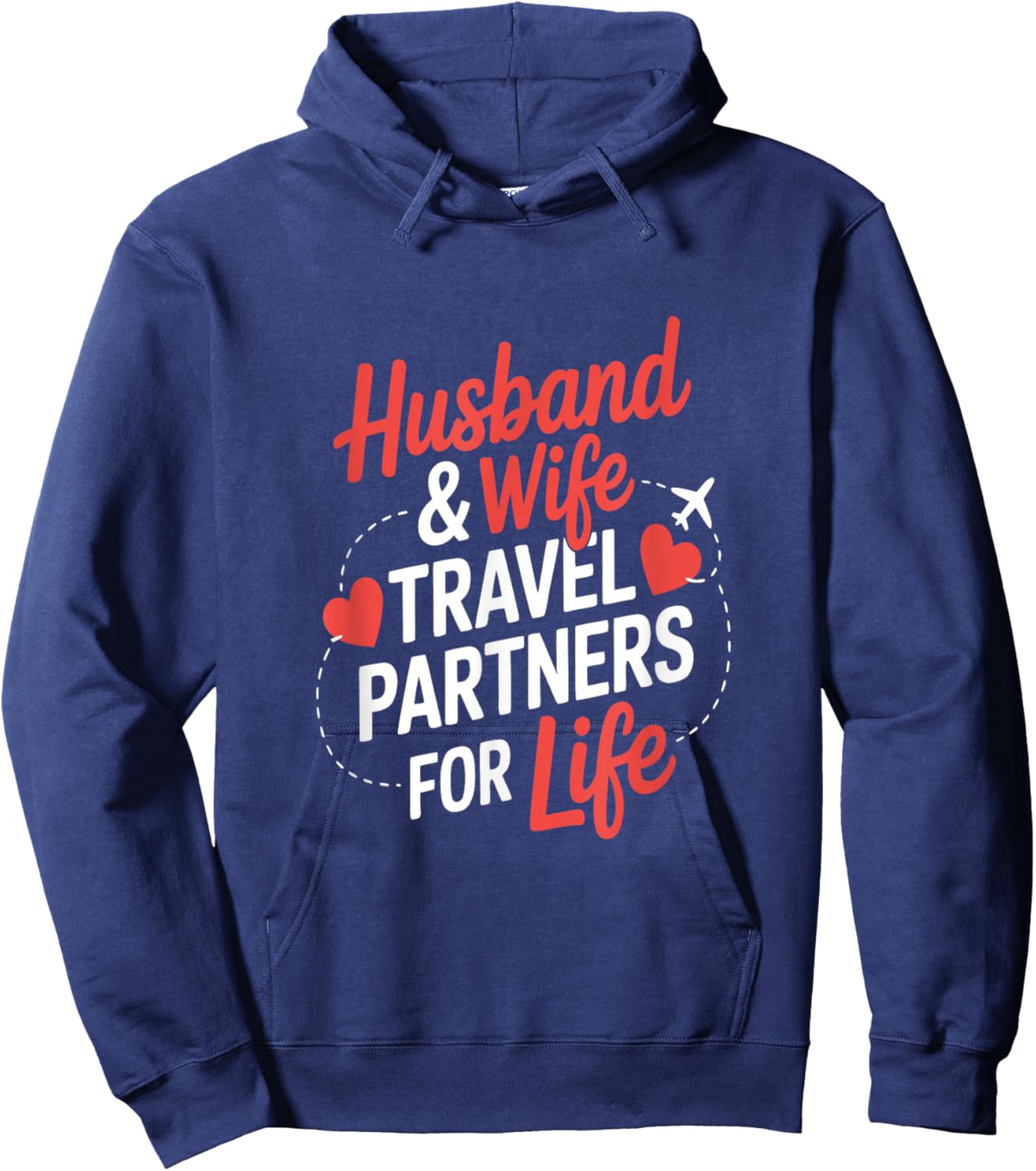 Husband & Wife Travel Partners for Life Hoodie - Hoodie | Navy