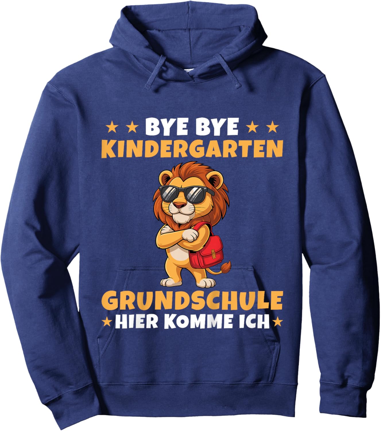 Kinder Grundschule Ich komme Löwe Einschulung Hoodie - Hoodie | Navy