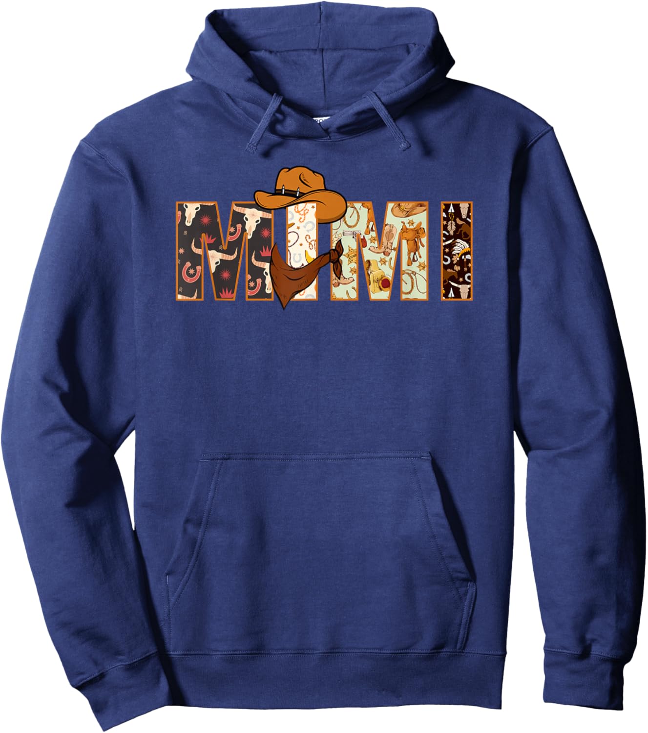 Mimi Western Rodeo Family Matching Birthday Hoodie - Hoodie | Navy