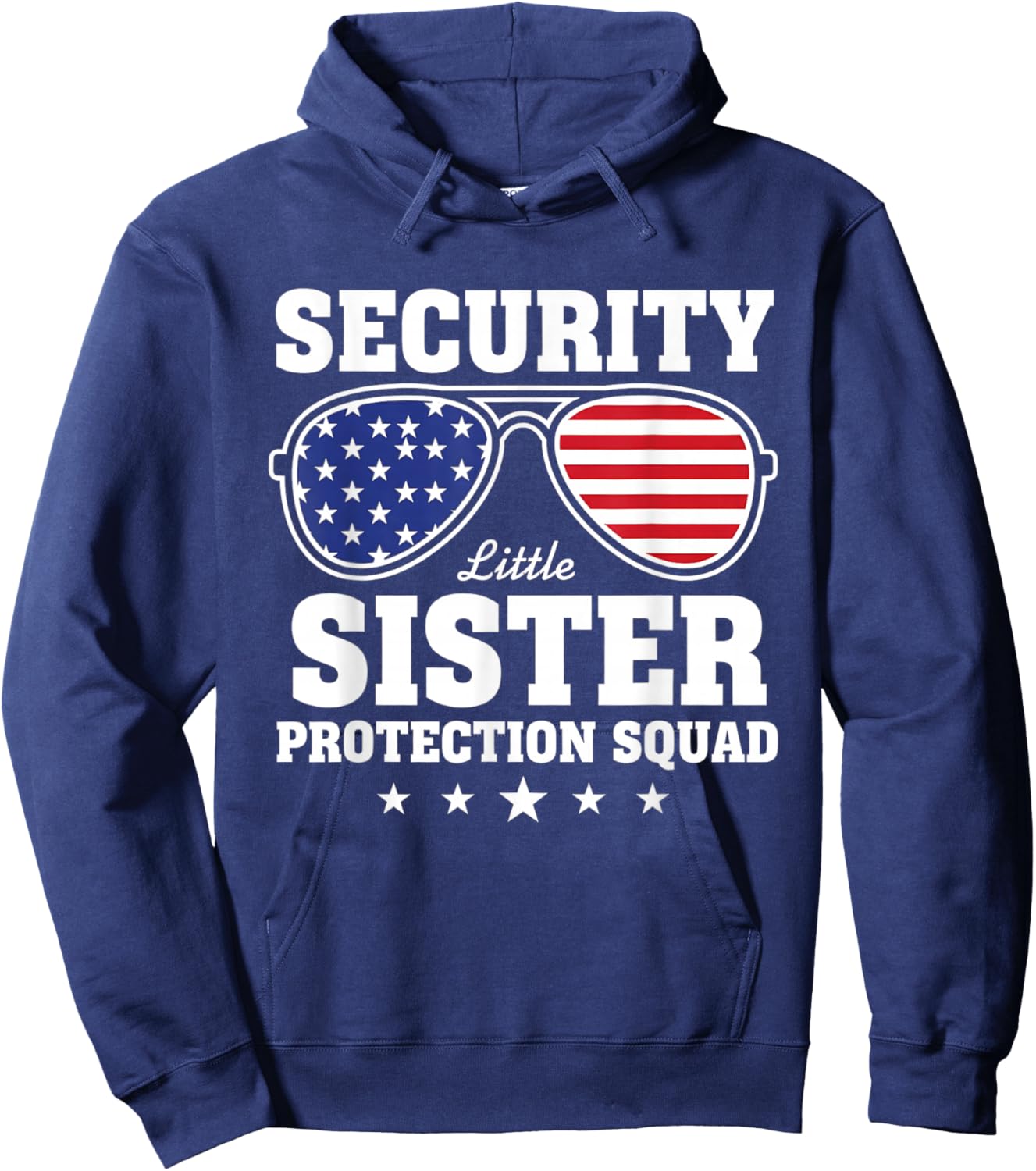 Family Security Little Sister Protection Squad Hoodie - Hoodie | Navy
