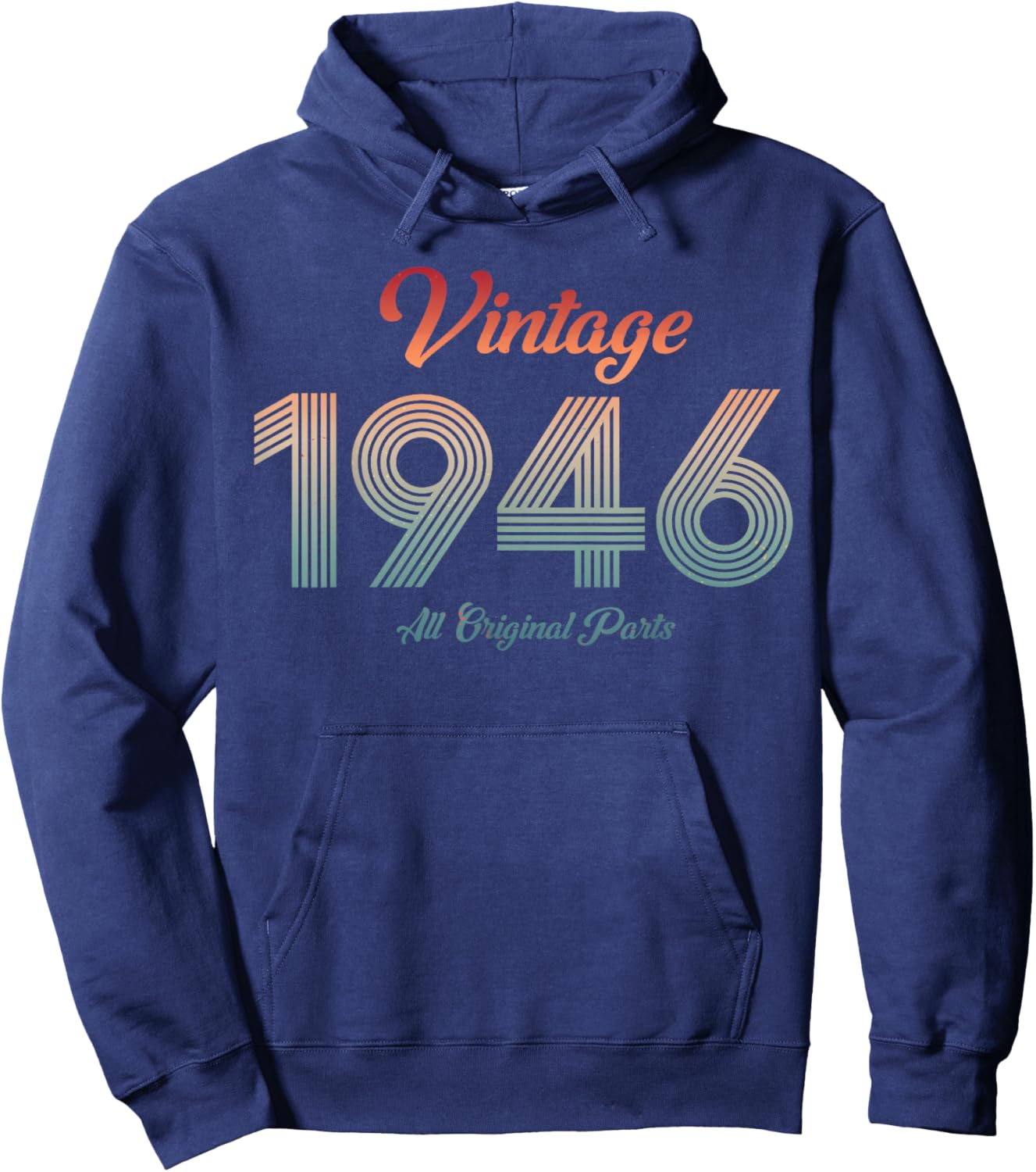 80th Birthday Vintage 1946 Legend 80 Years Old Hoodie - Hoodie | Navy