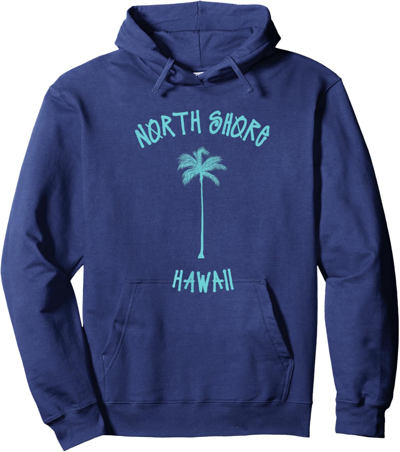 North Shore Palm Tree Hawaii Graffiti Style Hoodie - Hoodie | Navy