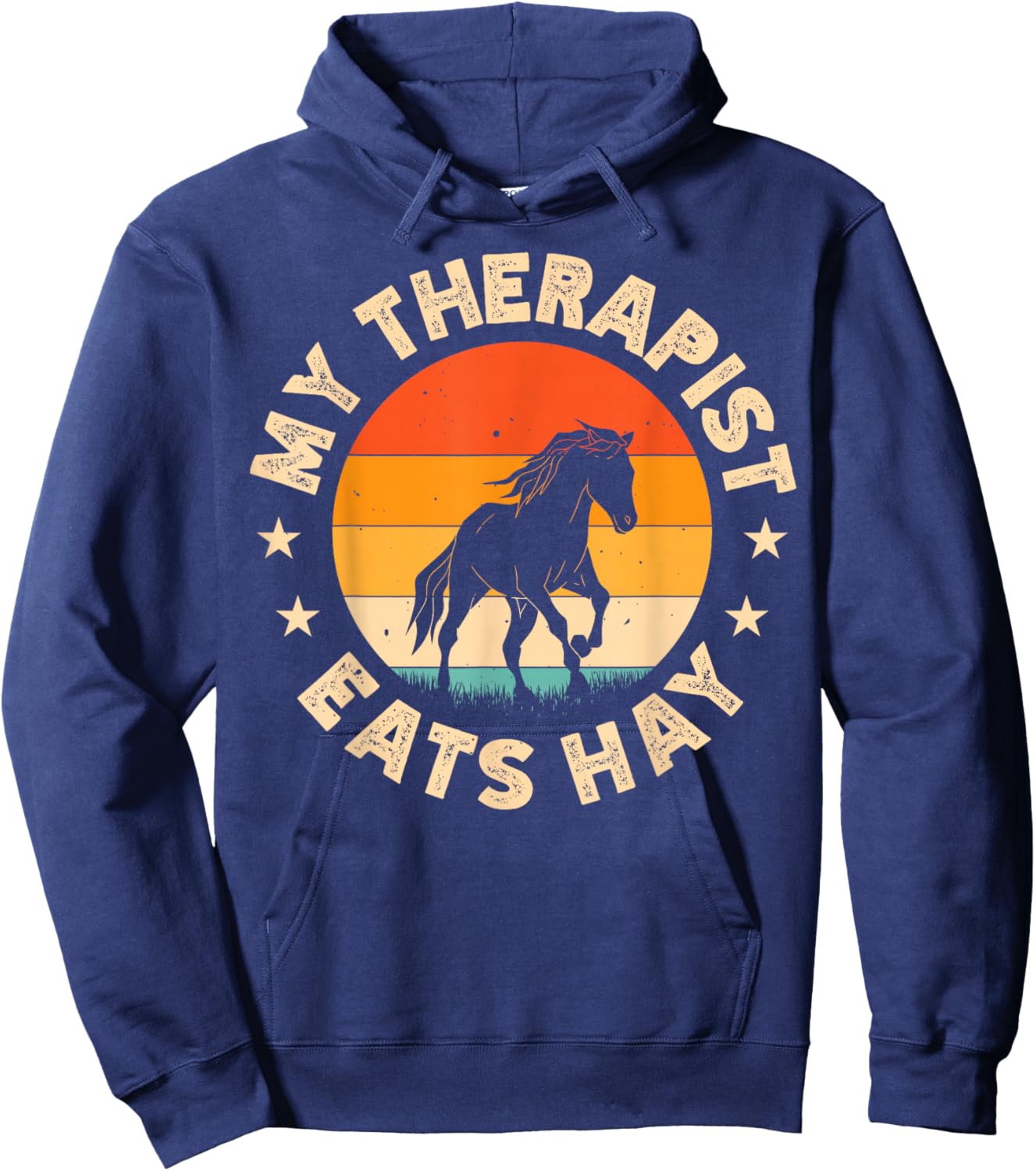 My Therapist Eats Hay Hoodie - Hoodie | Navy