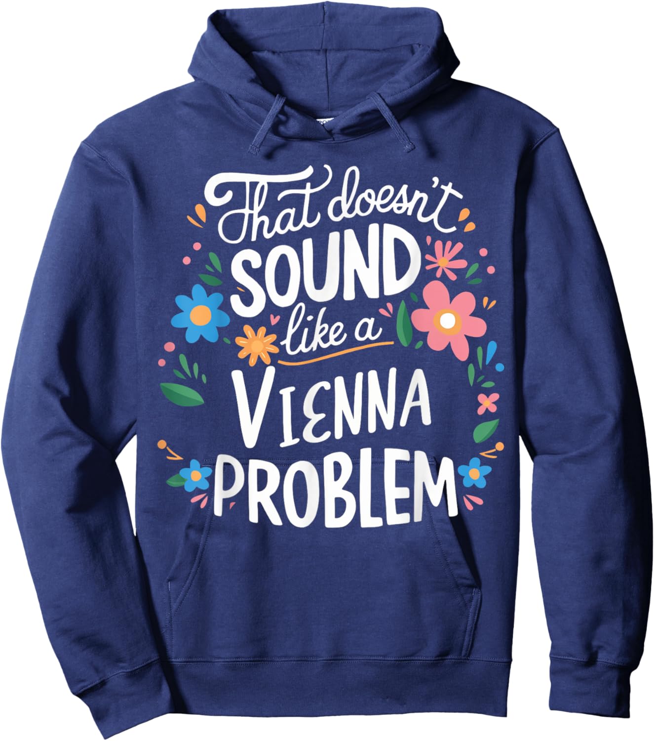 Vienna Personalized Cute Girls Vienna Name Hoodie - Hoodie | Navy