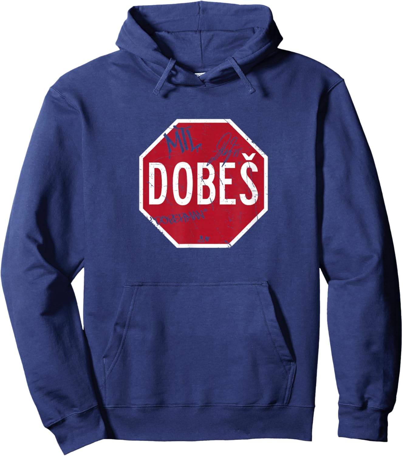 Jakub Dobeš - Stop Sign - Montreal Hockey Hoodie - Hoodie | Navy