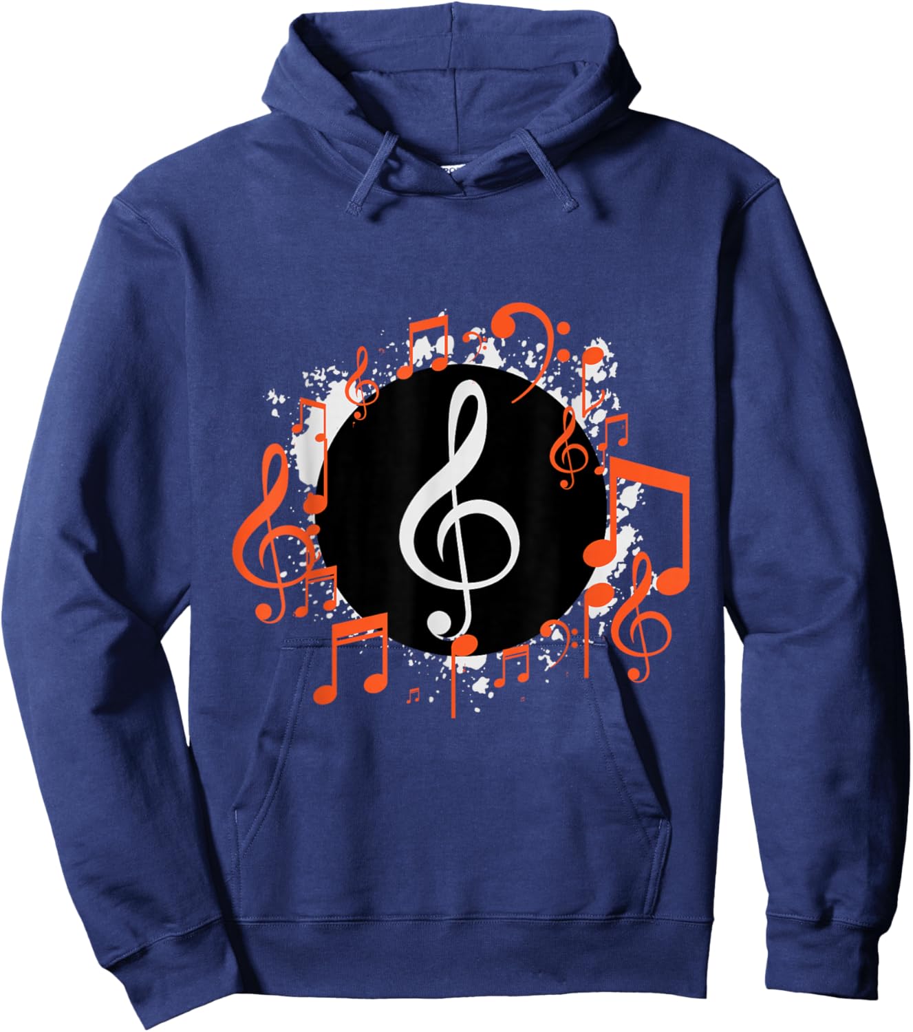 Violin Clef, Clef, Musical Note, Musician Hoodie - Hoodie | Navy