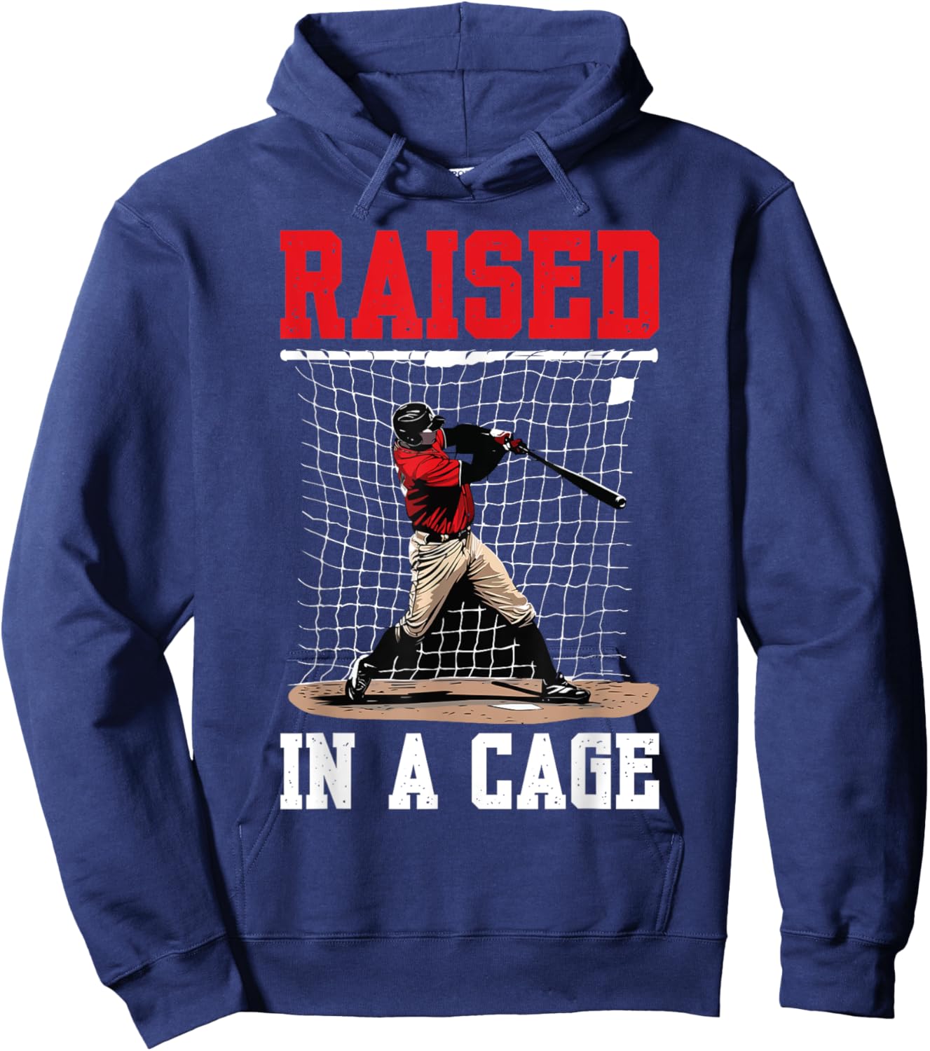 Raised In A Cage Hoodie - Hoodie | Navy