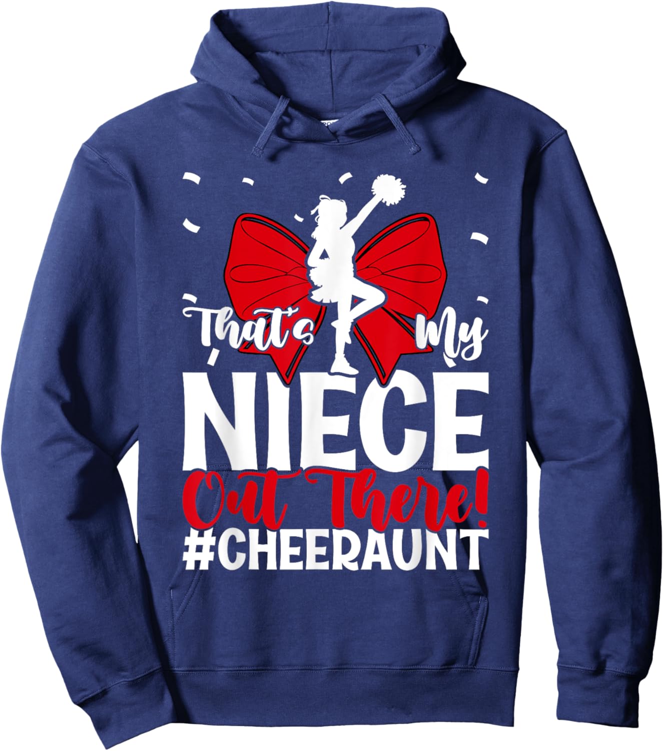 That's My Niece Cheer Aunt Cheerleading Auntie Hoodie - Hoodie | Navy
