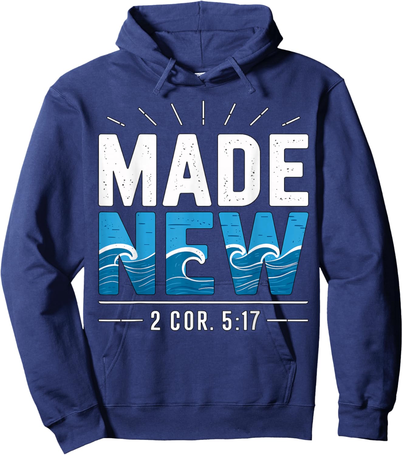 Made New Baptized Baptism Hoodie - Hoodie | Navy