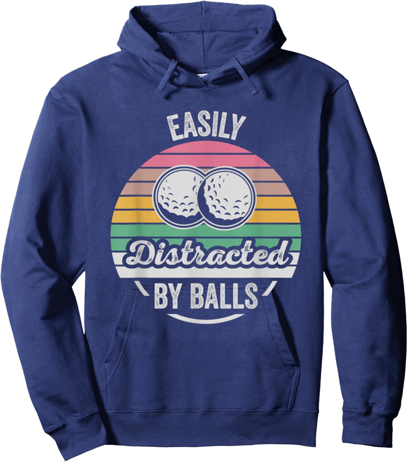 Easily Distracted By Balls Golf Humor Hoodie - Hoodie | Navy