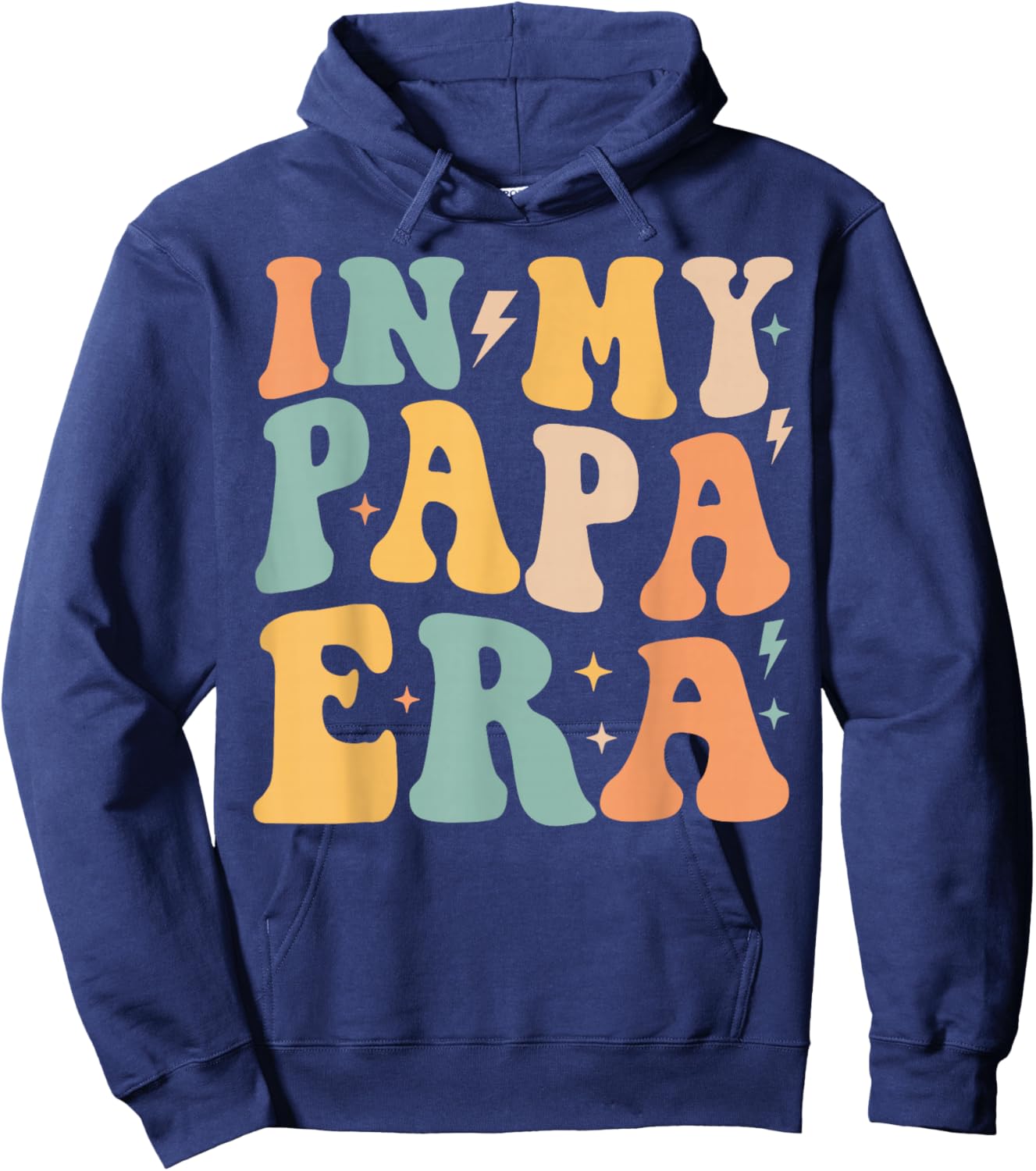 Retro Groovy In My Papa Era Father's Day Hoodie - Hoodie | Navy