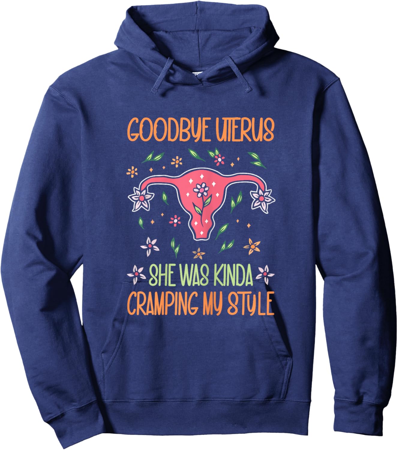 Uterus Removal Hysterectomy Recovery Surgery Hoodie - Hoodie | Navy