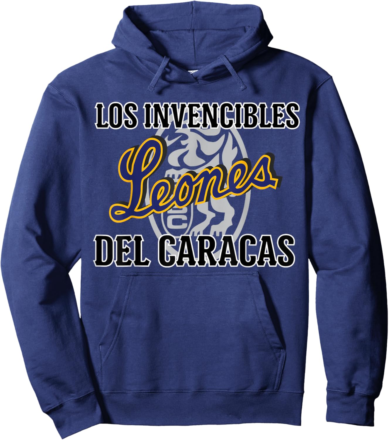 Leones del Caracas: Fuerza y Pasión Invencible Hoodie - Hoodie | Navy