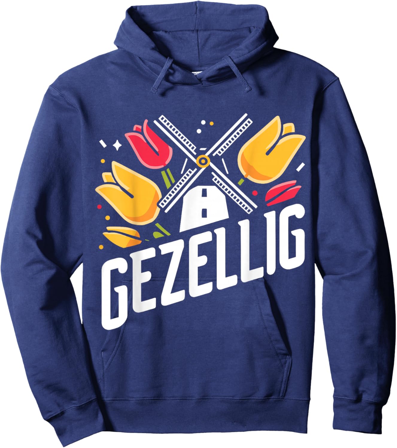 Gezellig Holland Dutch Tulip Netherlands Hoodie - Hoodie | Navy