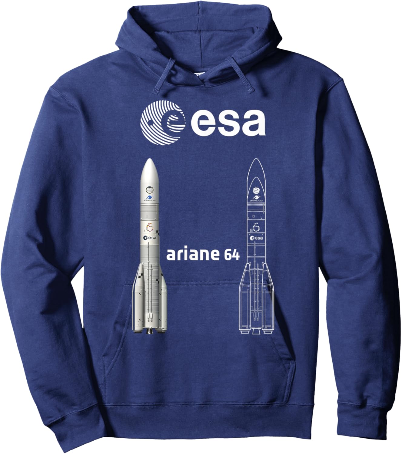 ESA Ariane 64 Booster Rocket Hoodie - Hoodie | Navy