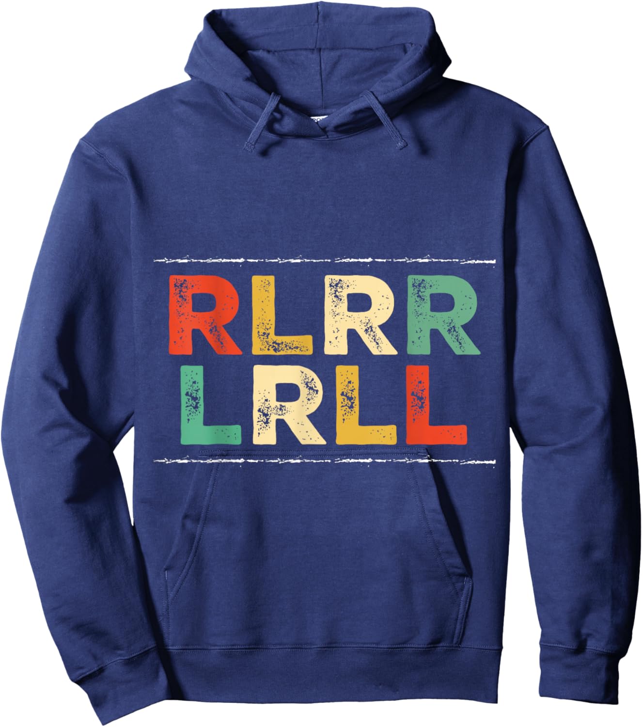Drummer RLRRLRLL Motif Musique rétro Hoodie - Hoodie | Navy