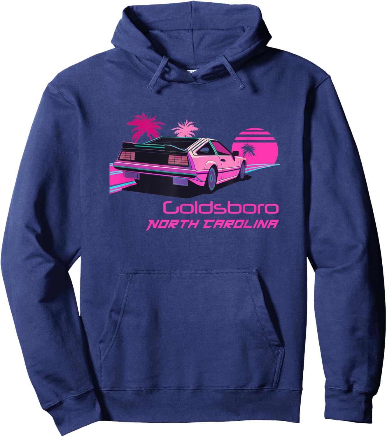 Vintage Goldsboro North Carolina Hoodie - Hoodie | Navy