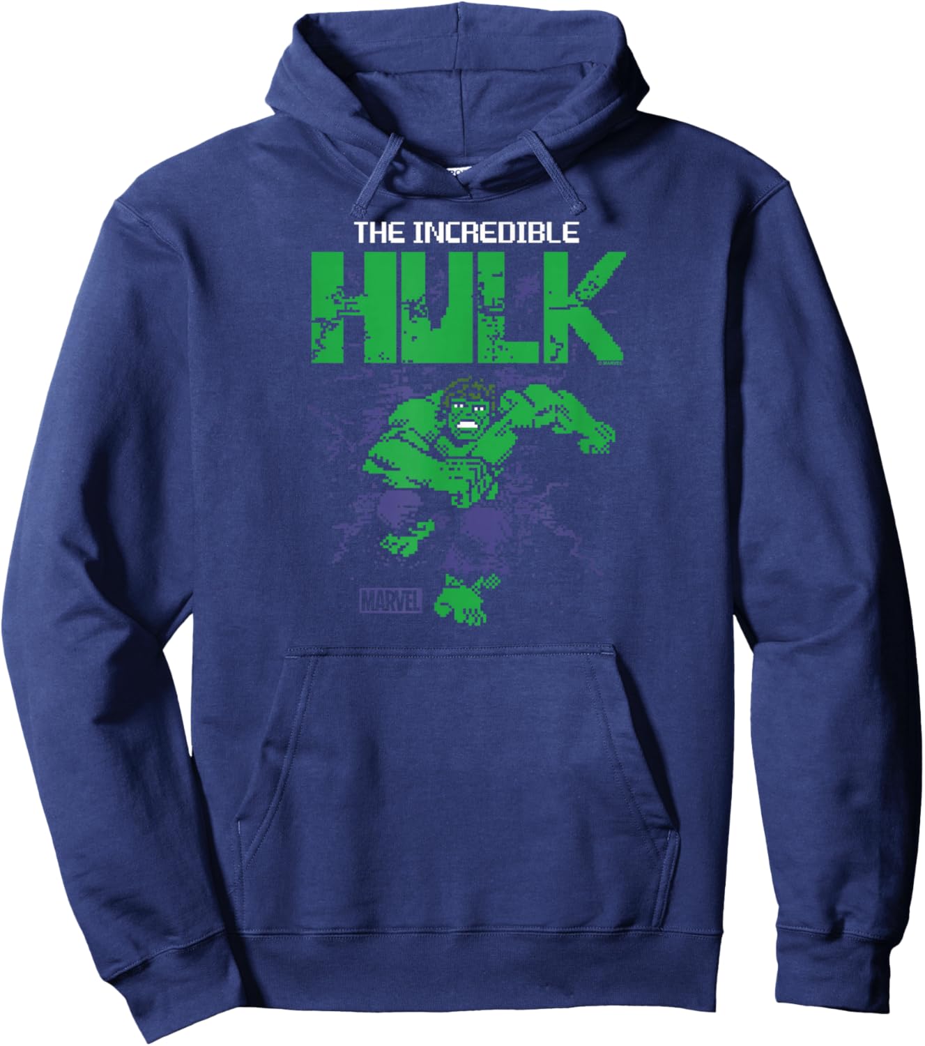 Hulk - 8-Bit Hoodie - Hoodie | Navy