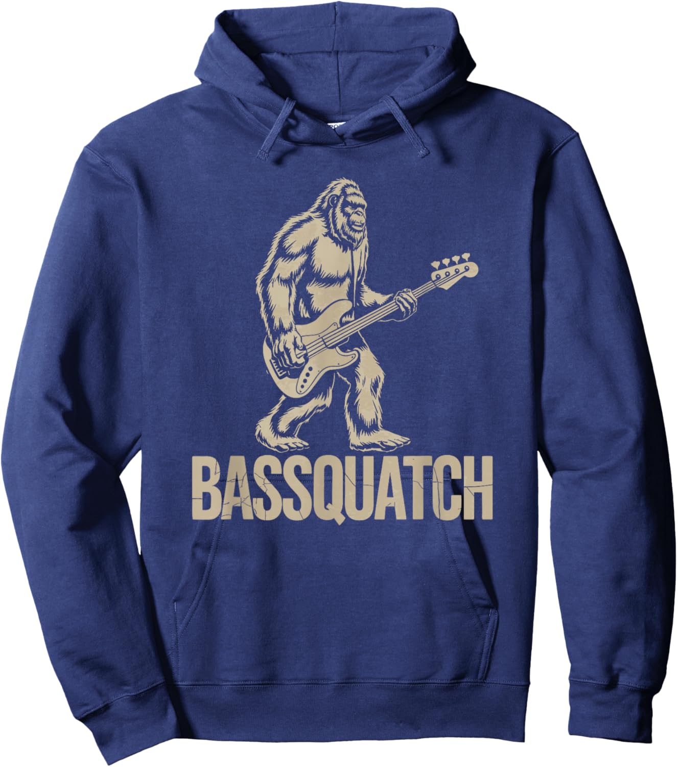 Bassquatch, Bigfoot Bass Guitar Sasquatch Hoodie - Hoodie | Navy